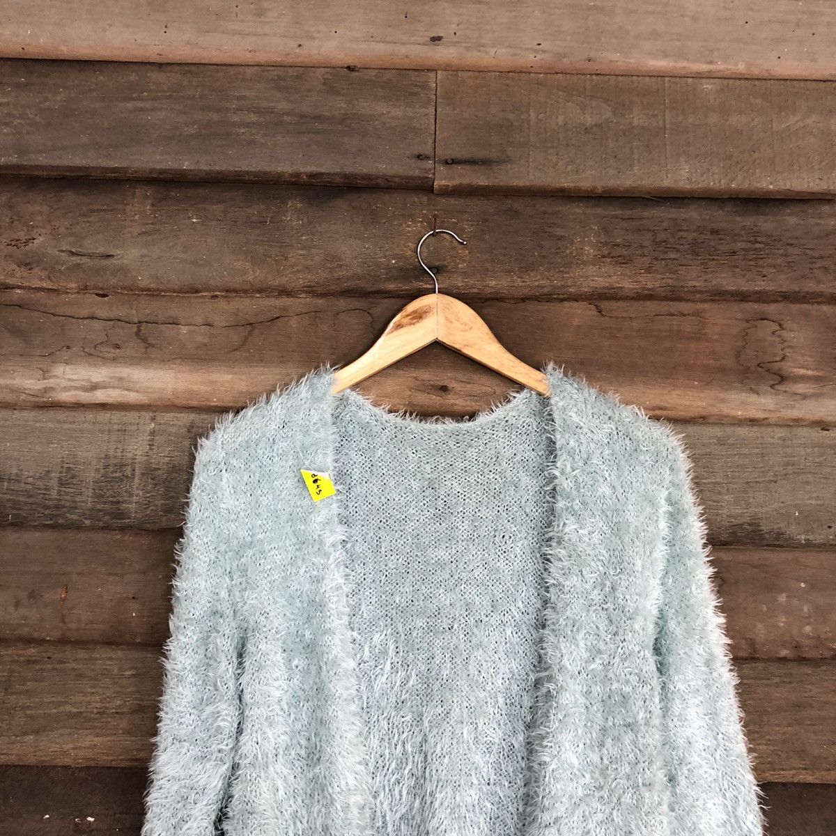 Homespun Knitwear DL See You Blue Mohair Shag Shaggy cardigan Knitwear #B643 Size M / US 6-8 / IT 42-44 - 2 Thumbnail