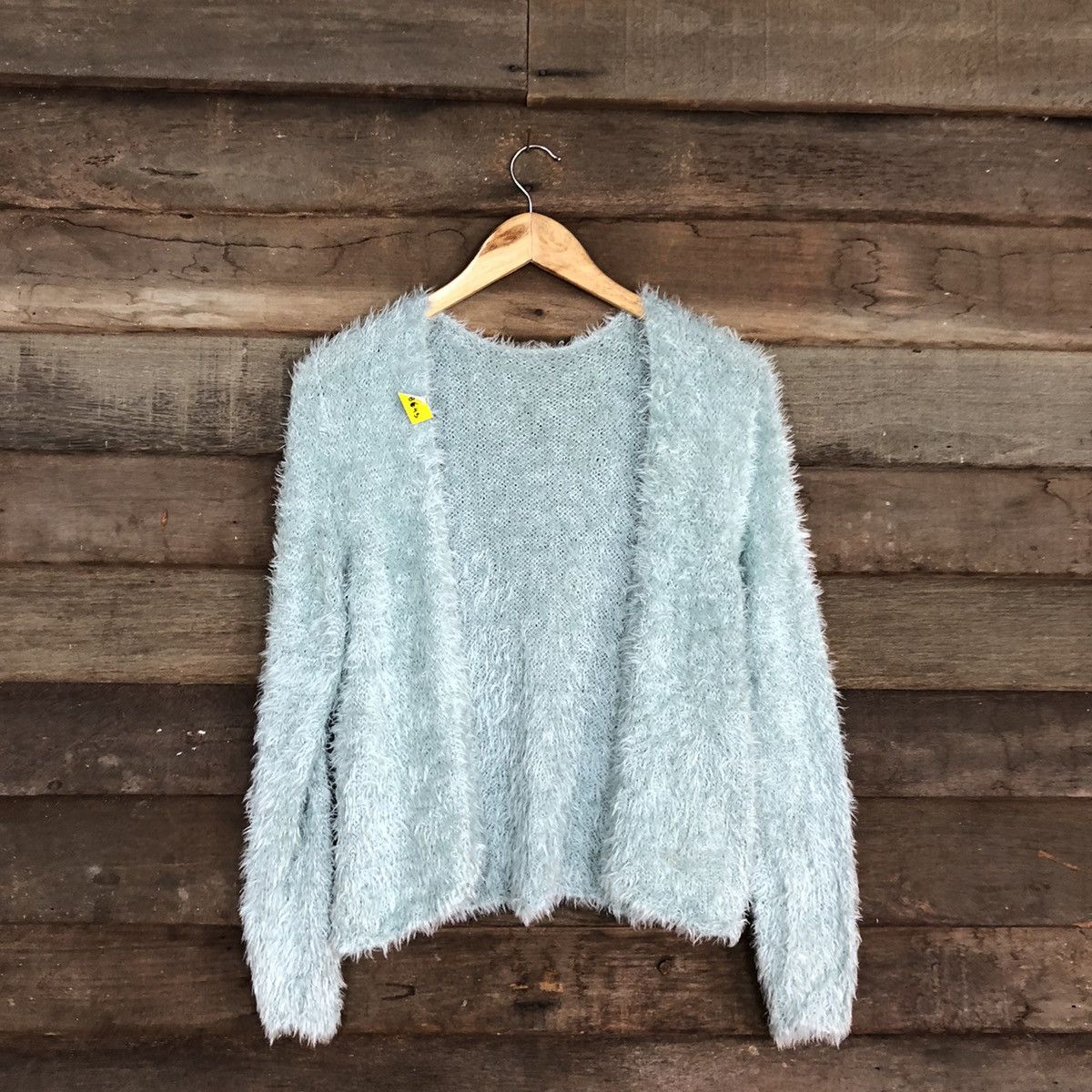 Homespun Knitwear DL See You Blue Mohair Shag Shaggy cardigan Knitwear #B643 Size M / US 6-8 / IT 42-44 - 3 Thumbnail