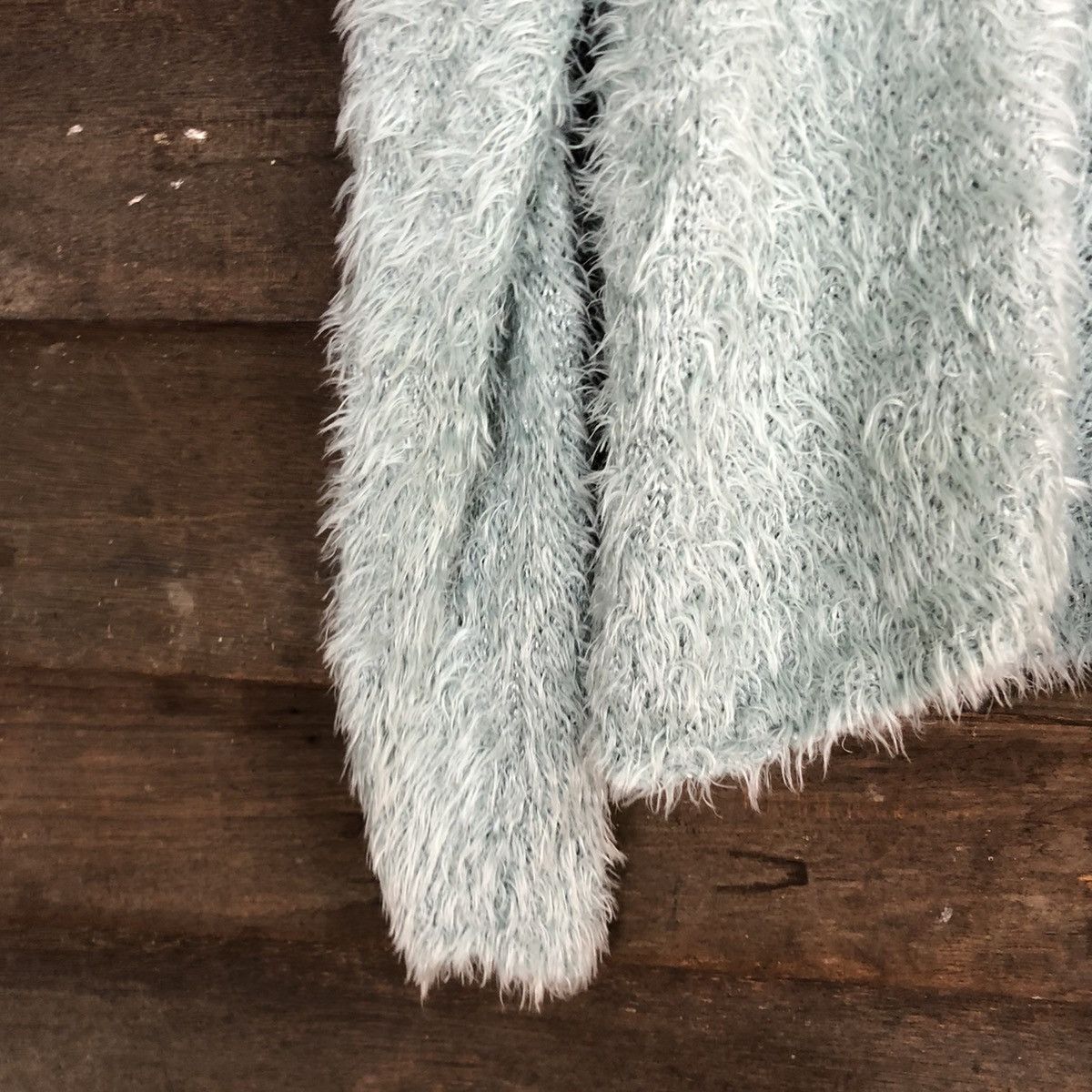 Homespun Knitwear DL See You Blue Mohair Shag Shaggy cardigan Knitwear #B643 Size M / US 6-8 / IT 42-44 - 6 Thumbnail