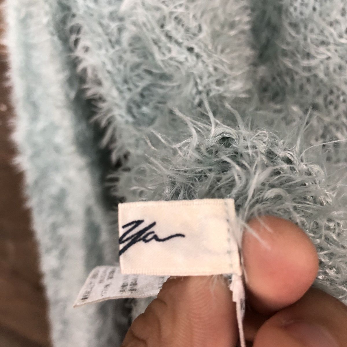 Homespun Knitwear DL See You Blue Mohair Shag Shaggy cardigan Knitwear #B643 Size M / US 6-8 / IT 42-44 - 14 Thumbnail