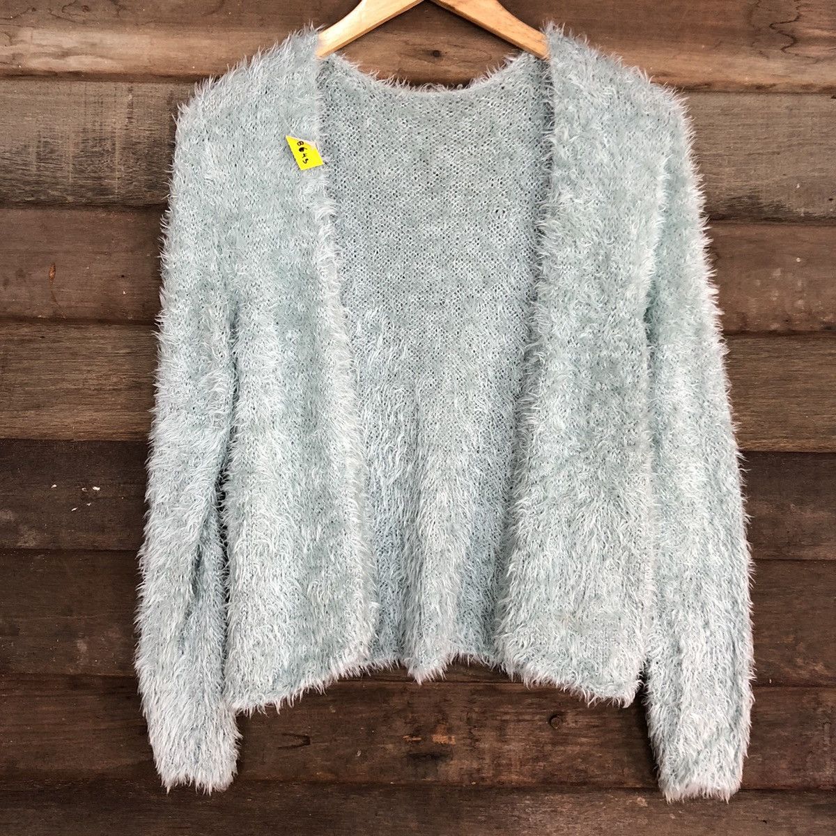 Homespun Knitwear DL See You Blue Mohair Shag Shaggy cardigan Knitwear #B643 Size M / US 6-8 / IT 42-44 - 8 Thumbnail