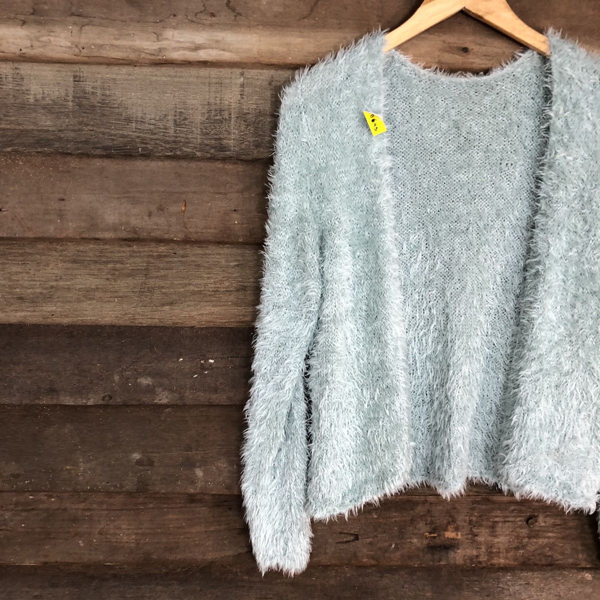 Homespun Knitwear DL See You Blue Mohair Shag Shaggy cardigan Knitwear #B643 Size M / US 6-8 / IT 42-44 - 7 Thumbnail
