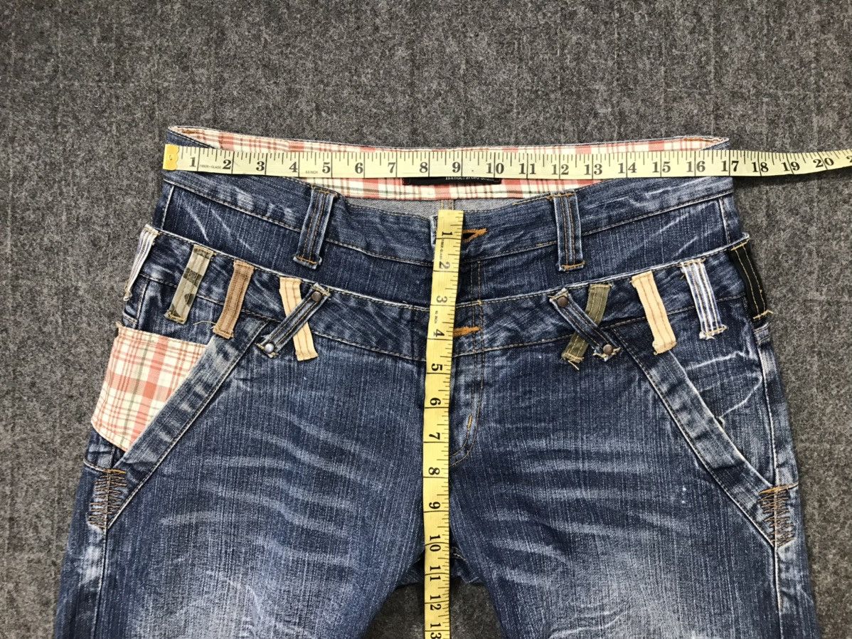 Japanese Brand Vintage Dominate Handcrafted Distressed Design Plaid Jeans Size US 34 / EU 50 - 20 Thumbnail