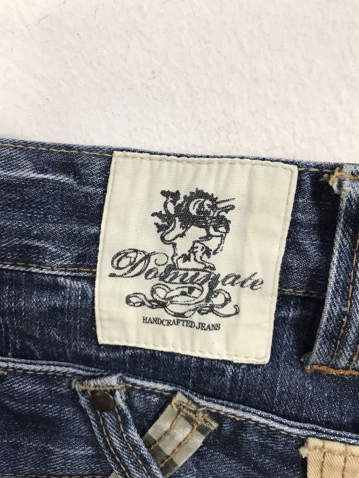 Japanese Brand Vintage Dominate Handcrafted Distressed Design Plaid Jeans Size US 34 / EU 50 - 16 Thumbnail
