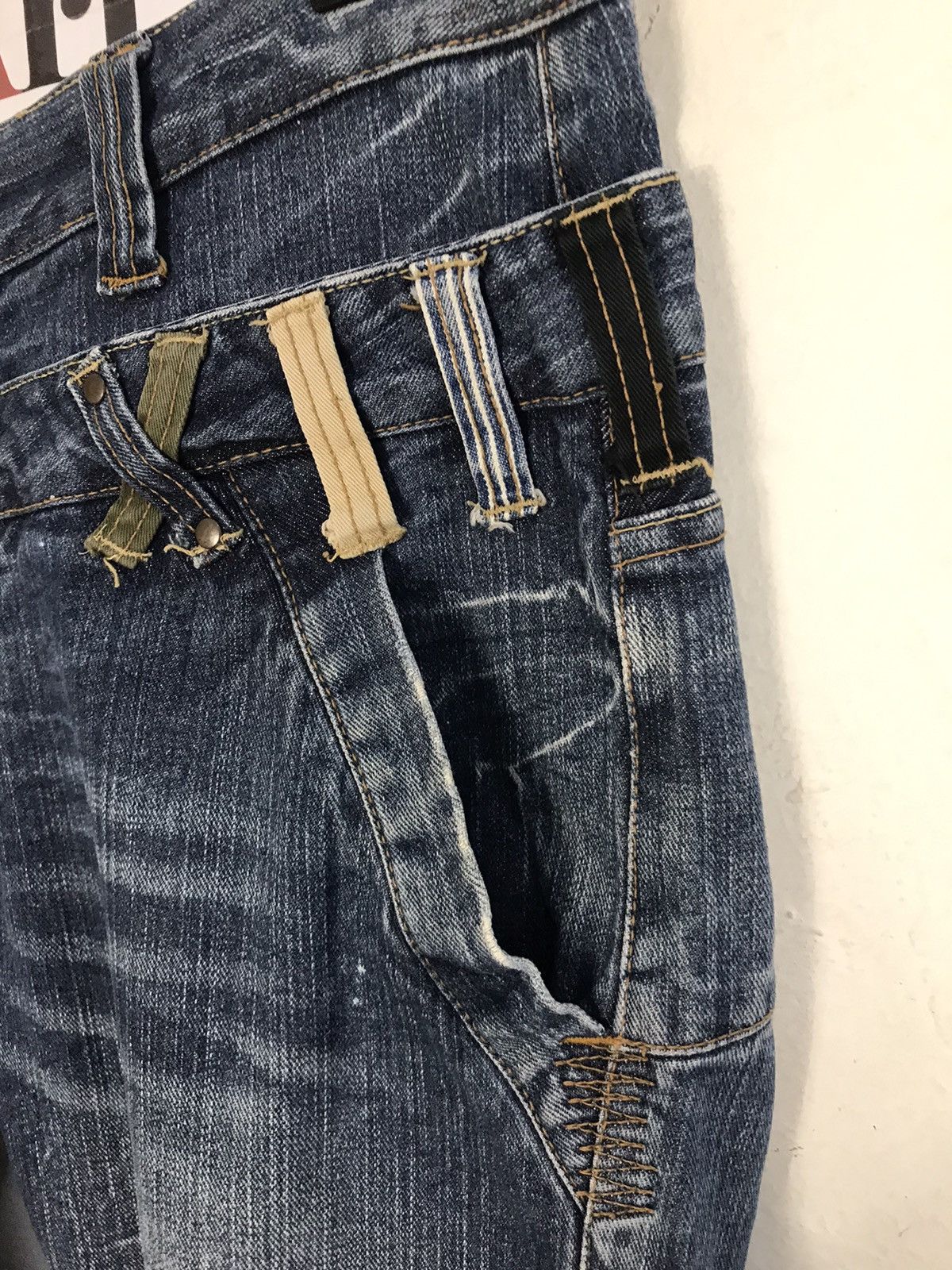 Japanese Brand Vintage Dominate Handcrafted Distressed Design Plaid Jeans Size US 34 / EU 50 - 7 Thumbnail