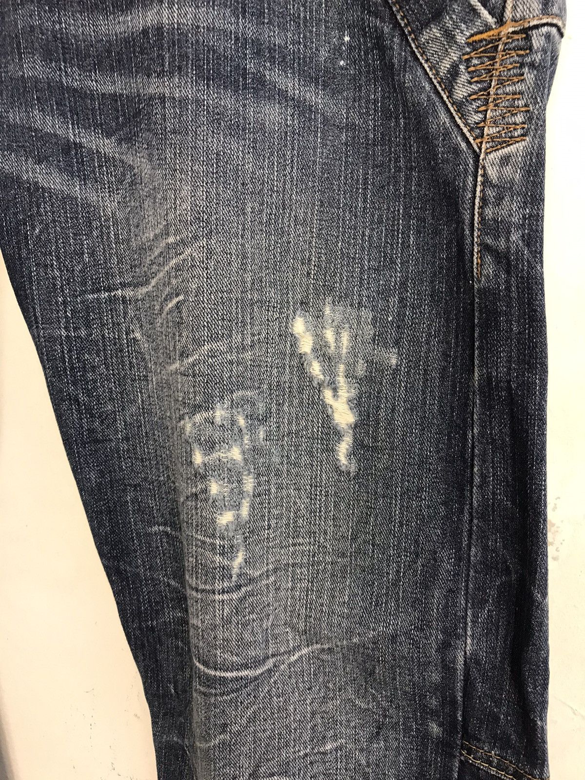 Japanese Brand Vintage Dominate Handcrafted Distressed Design Plaid Jeans Size US 34 / EU 50 - 5 Thumbnail