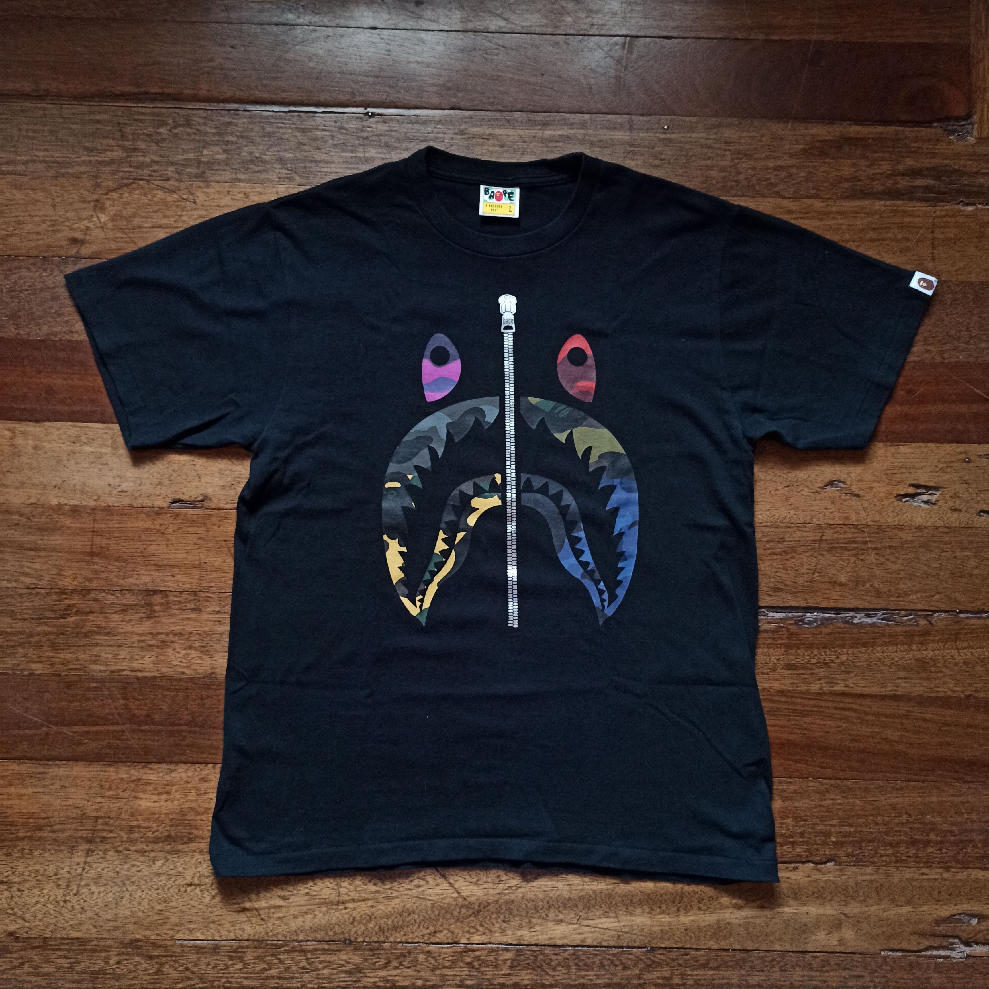 Bape Mix Camo Shark Tee Grailed