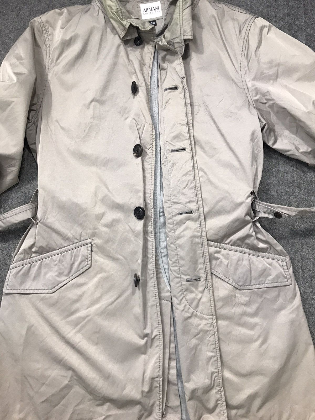 Armani Exchange × Vintage Armani Exchange Collezioni Trench Coat Button K2246j Size US M / EU 48-50 / 2 - 5 Thumbnail