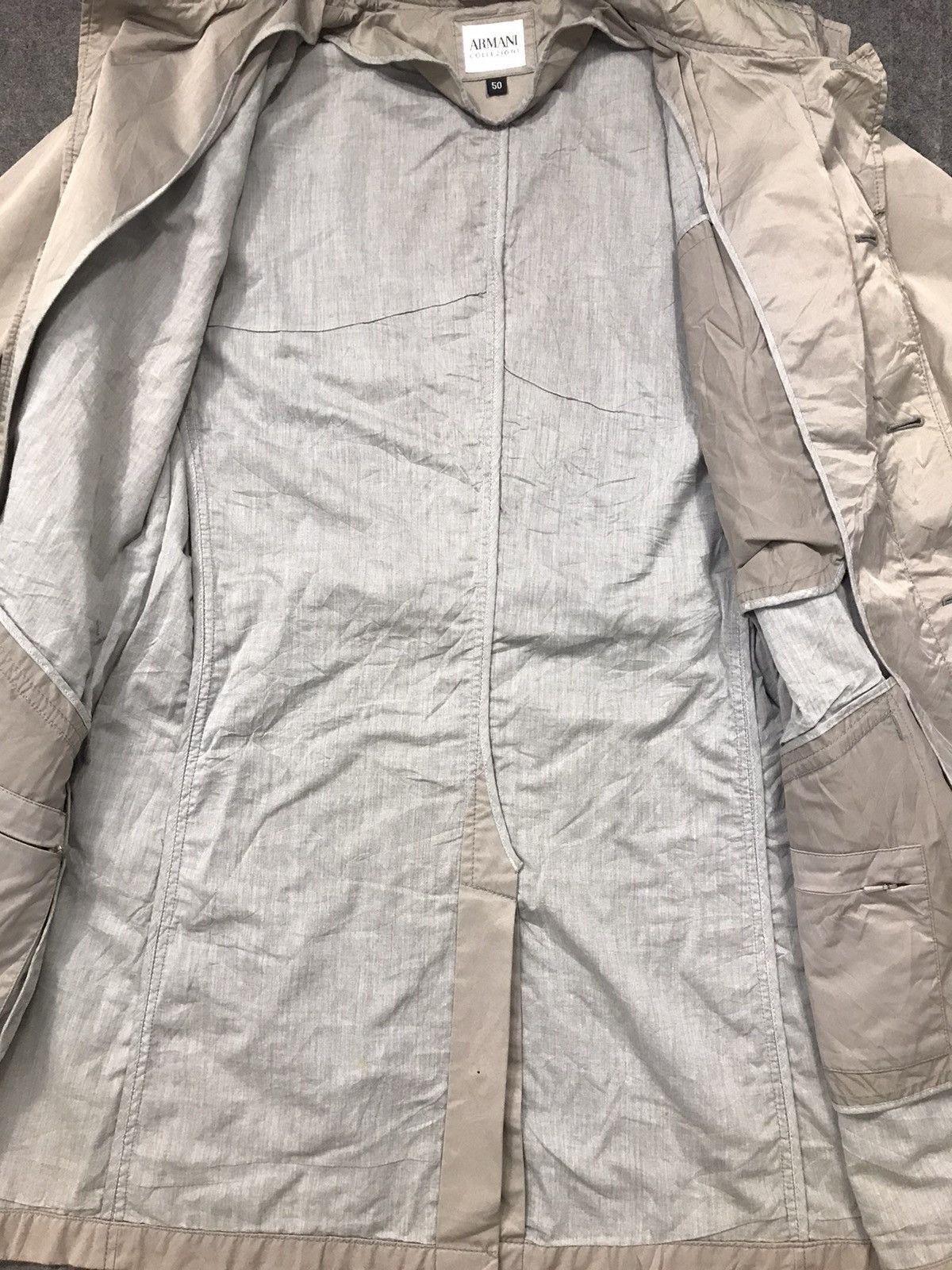 Armani Exchange × Vintage Armani Exchange Collezioni Trench Coat Button K2246j Size US M / EU 48-50 / 2 - 6 Thumbnail