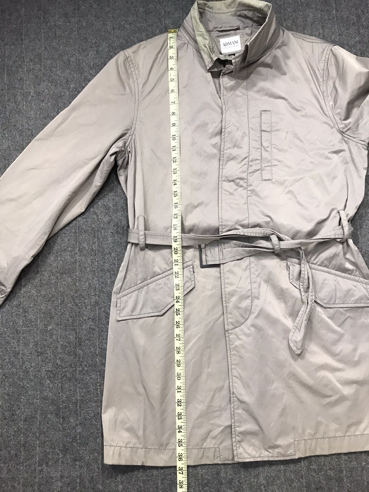Armani Exchange × Vintage Armani Exchange Collezioni Trench Coat Button K2246j Size US M / EU 48-50 / 2 - 11 Thumbnail