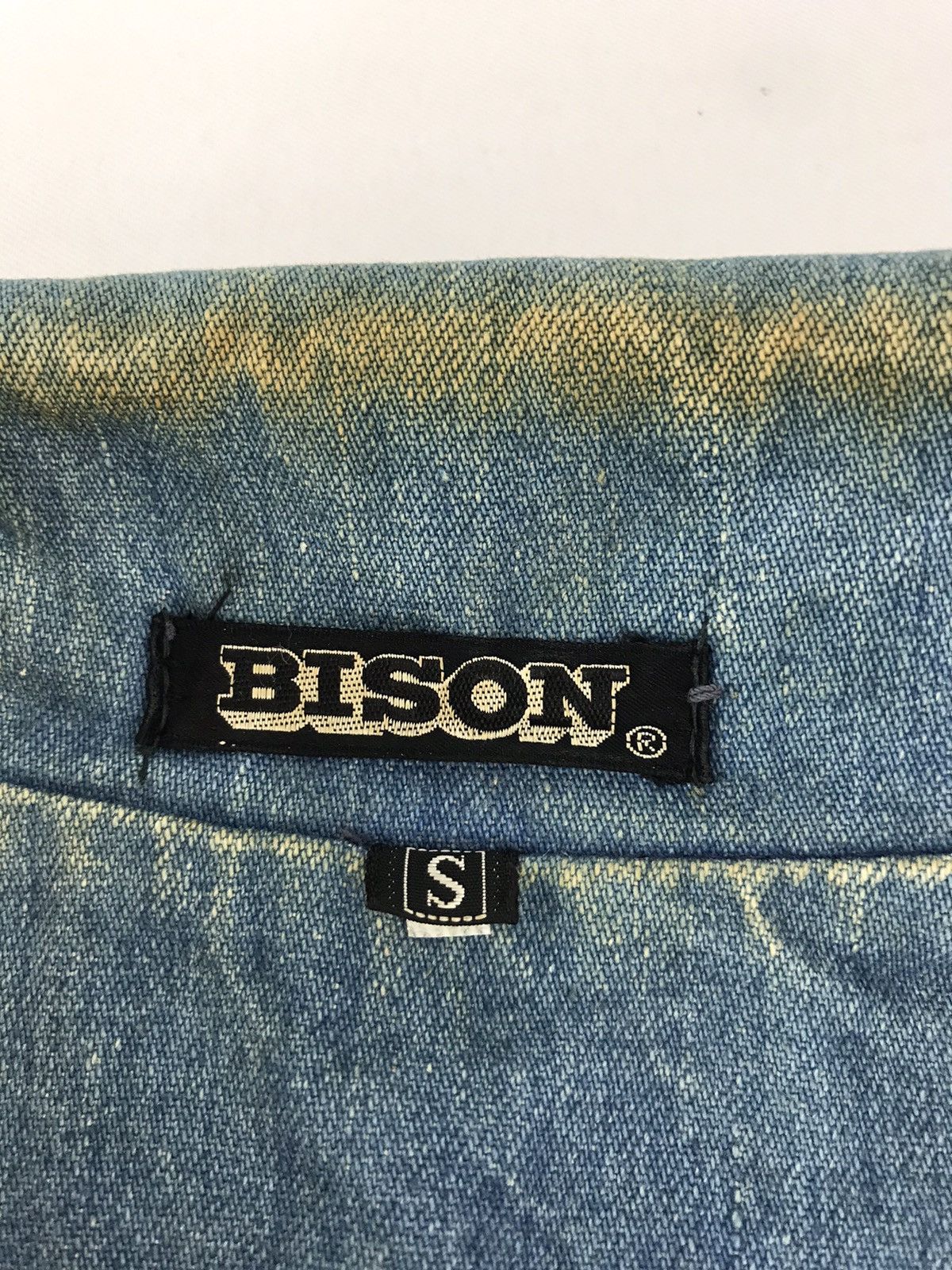 Vintage Vintage 90s Bison Denim Jacket Blazer Coat Fashion Designer Size US S / EU 44-46 / 1 - 4 Thumbnail