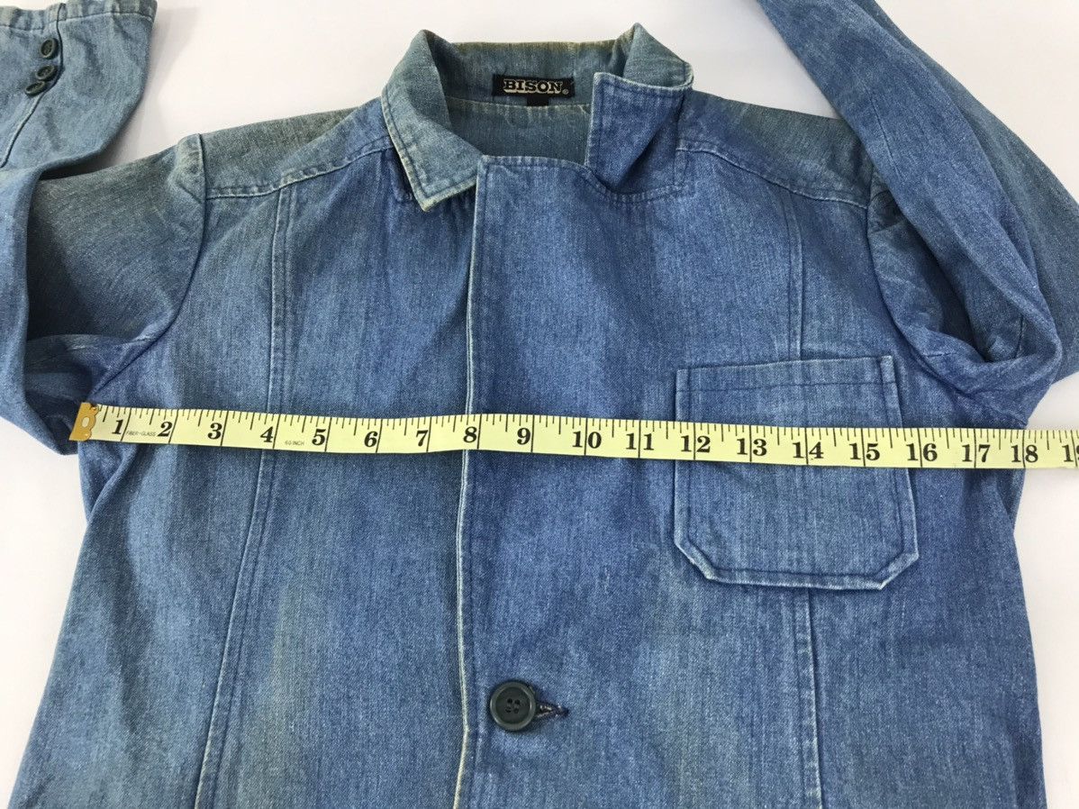 Vintage Vintage 90s Bison Denim Jacket Blazer Coat Fashion Designer Size US S / EU 44-46 / 1 - 8 Thumbnail