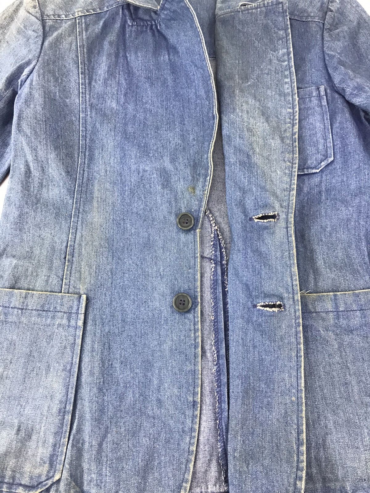 Vintage Vintage 90s Bison Denim Jacket Blazer Coat Fashion Designer Size US S / EU 44-46 / 1 - 5 Thumbnail