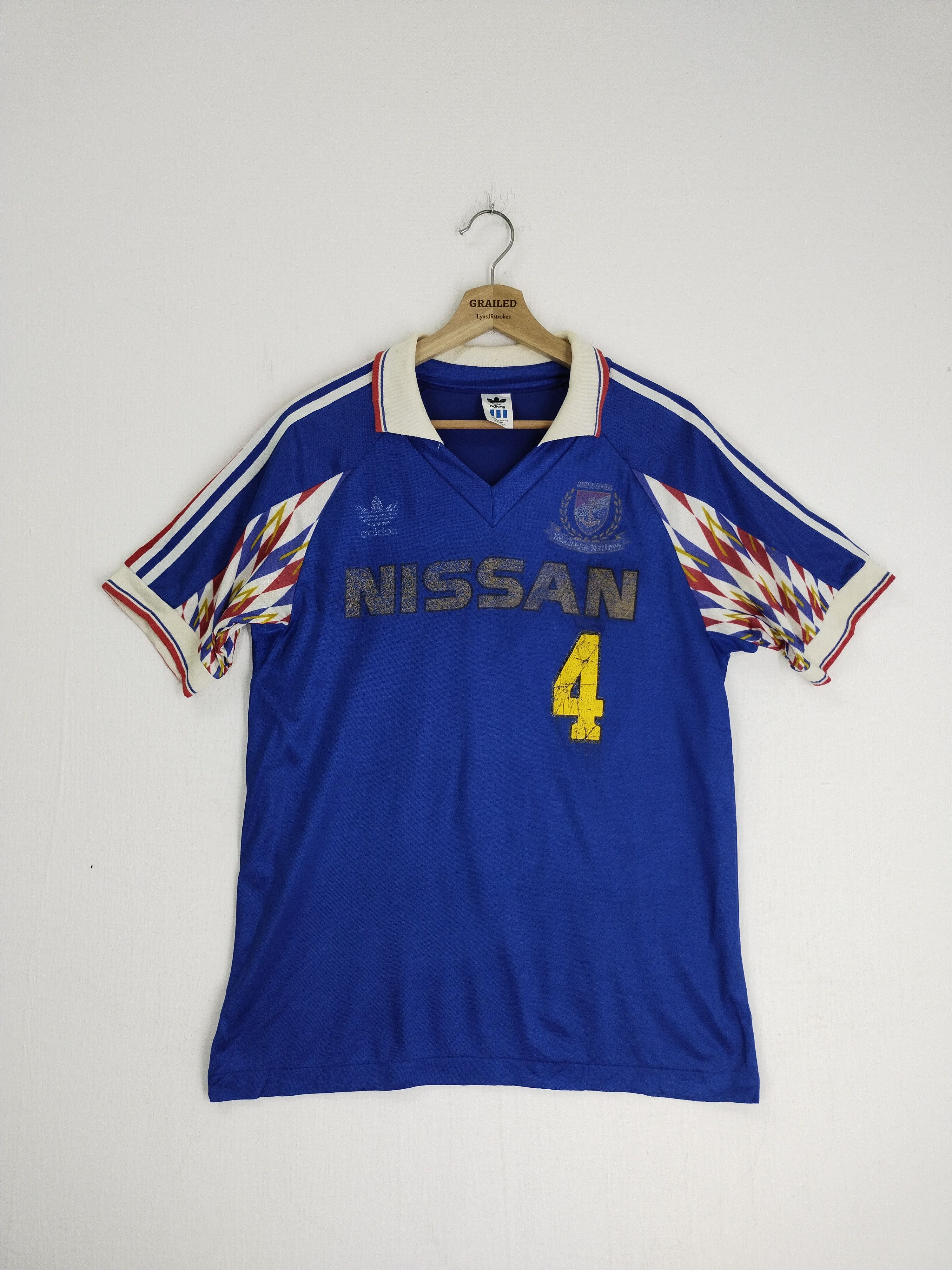 Japanese Brand VINTAGE NO 4 ADIDAS JERSEY NISSAN FC YOKOHAMA MARLOUS Size US M / EU 48-50 / 2 - 1 Thumbnail