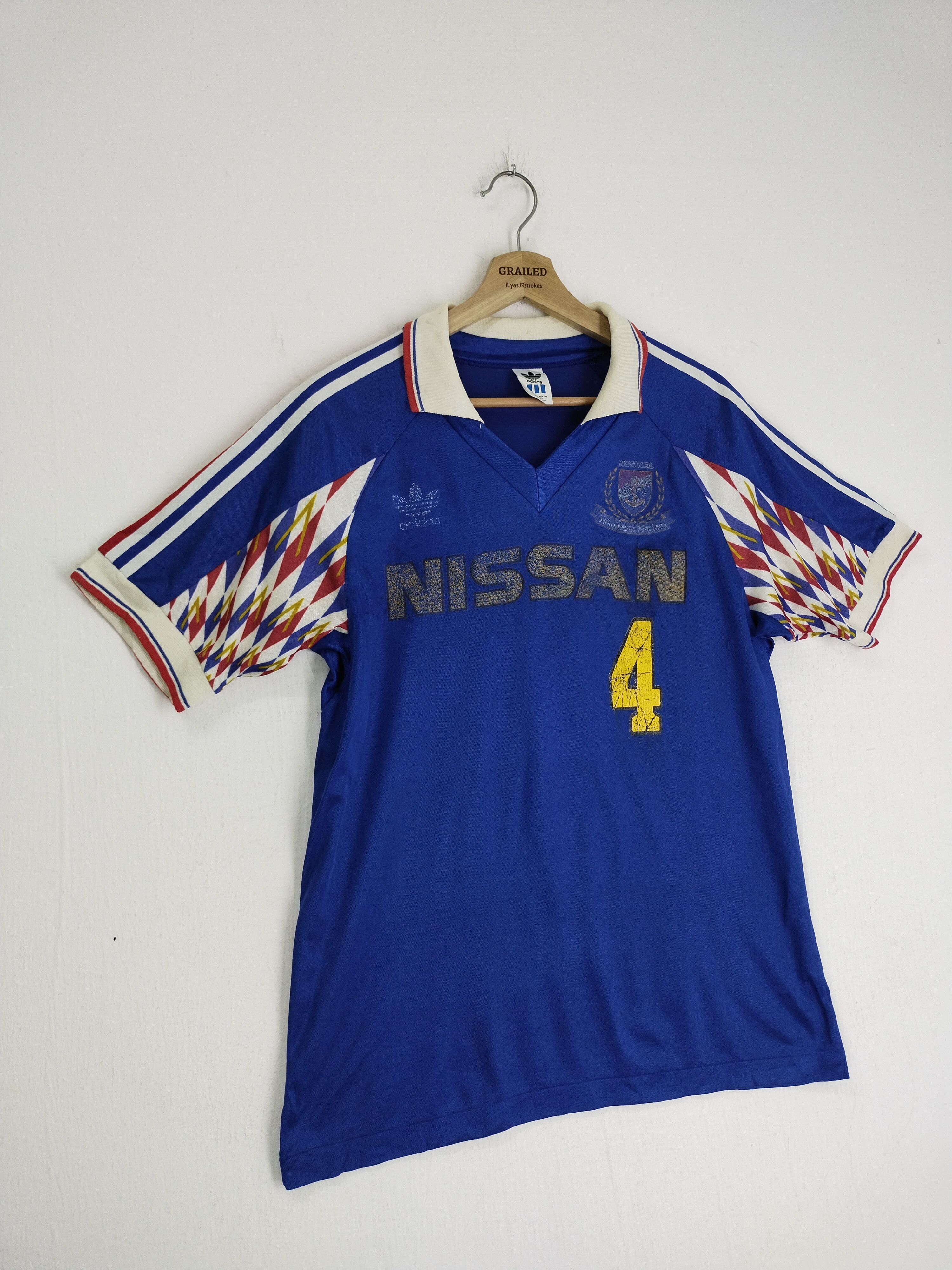 Japanese Brand VINTAGE NO 4 ADIDAS JERSEY NISSAN FC YOKOHAMA MARLOUS Size US M / EU 48-50 / 2 - 2 Thumbnail