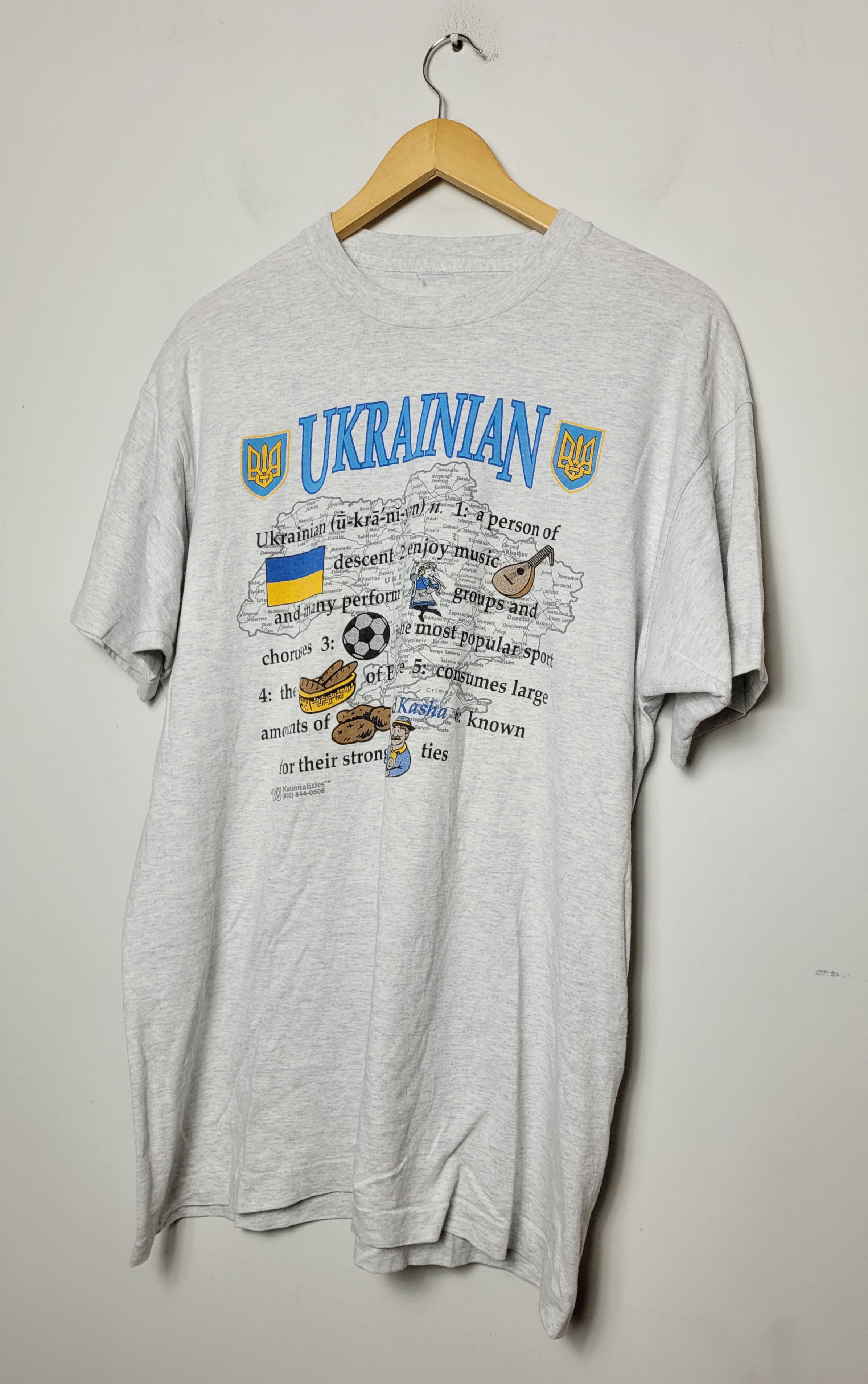 Vintage Ukraine Ukrainian culture single stitch vintage tee Size US XL / EU 56 / 4 - 1 Thumbnail