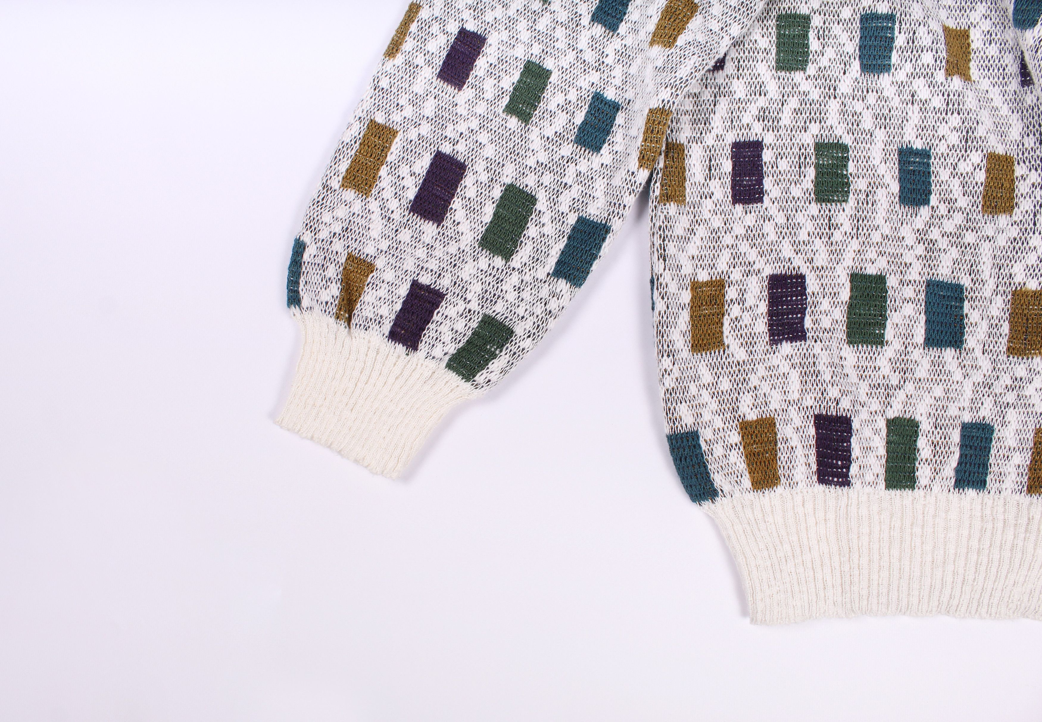 Angelo Litrico Angelo Litrico 90s Coloured Cable Knit Sweater Vintage Size US L / EU 52-54 / 3 - 2 Thumbnail
