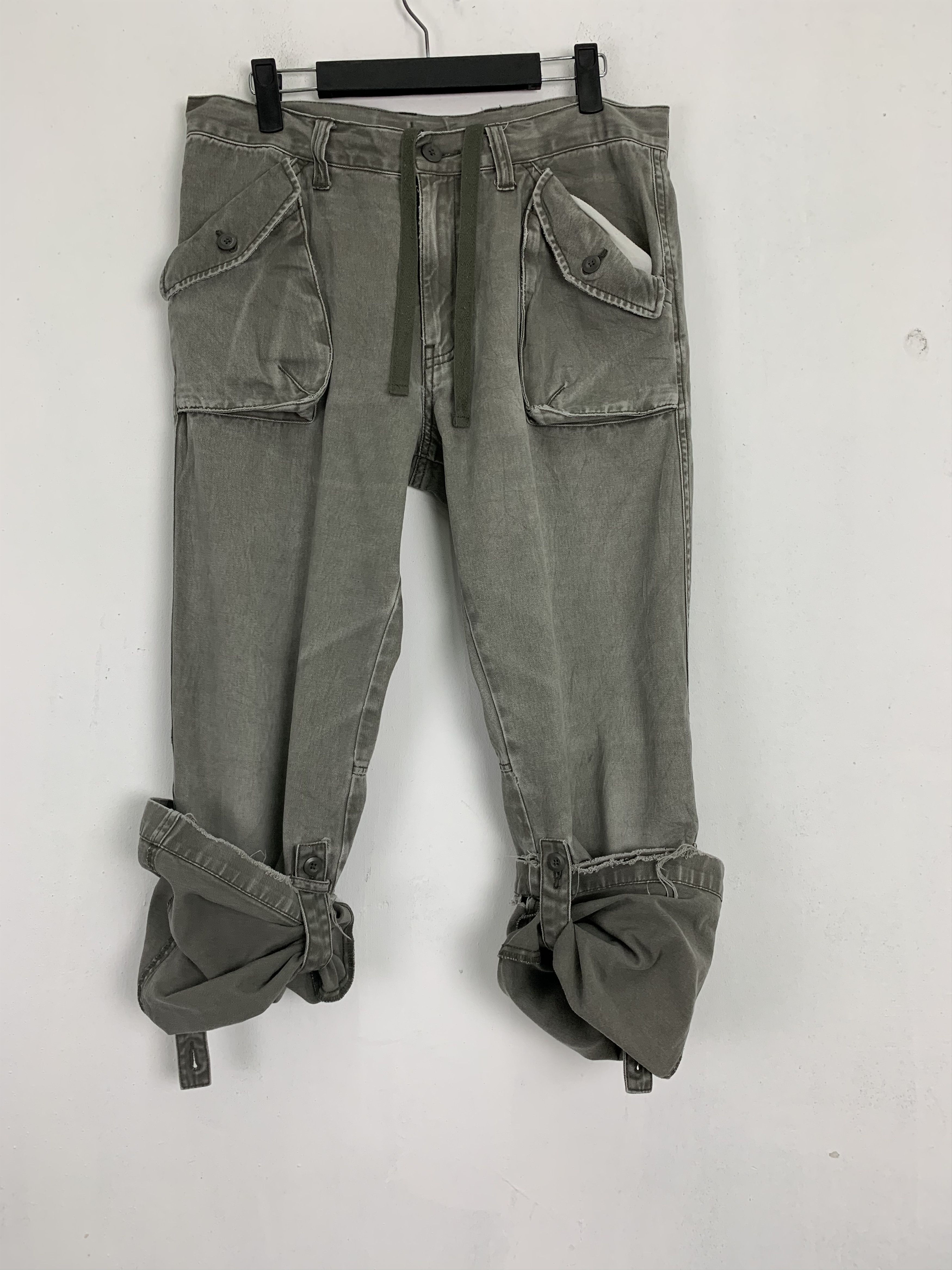 If Six Was Nine Cargo Pants Uniqlo Vintage Japanese Branded Faded Grey Size US 31 - 16 Thumbnail