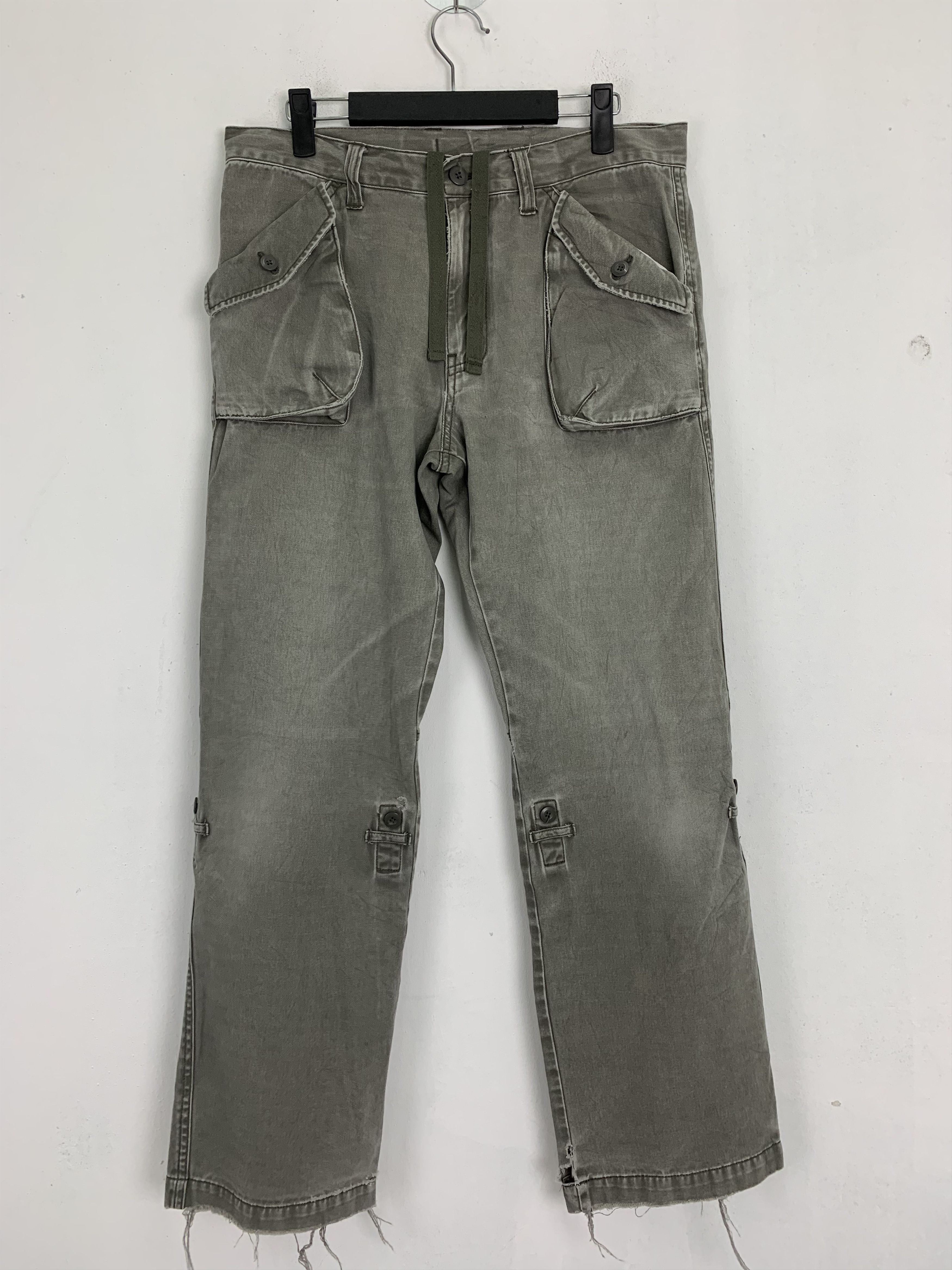 If Six Was Nine Cargo Pants Uniqlo Vintage Japanese Branded Faded Grey Size US 31 - 1 Thumbnail