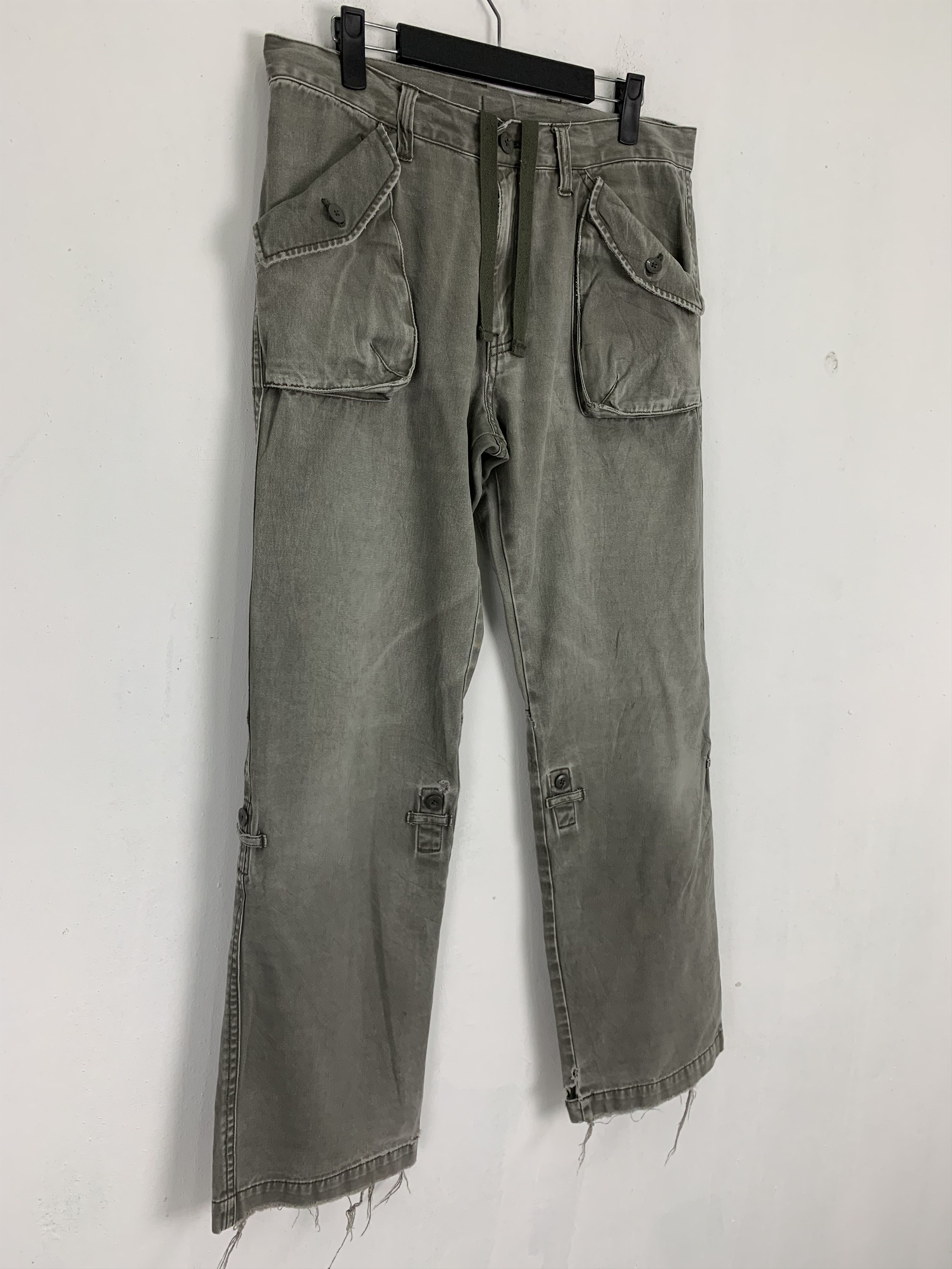 If Six Was Nine Cargo Pants Uniqlo Vintage Japanese Branded Faded Grey Size US 31 - 9 Thumbnail