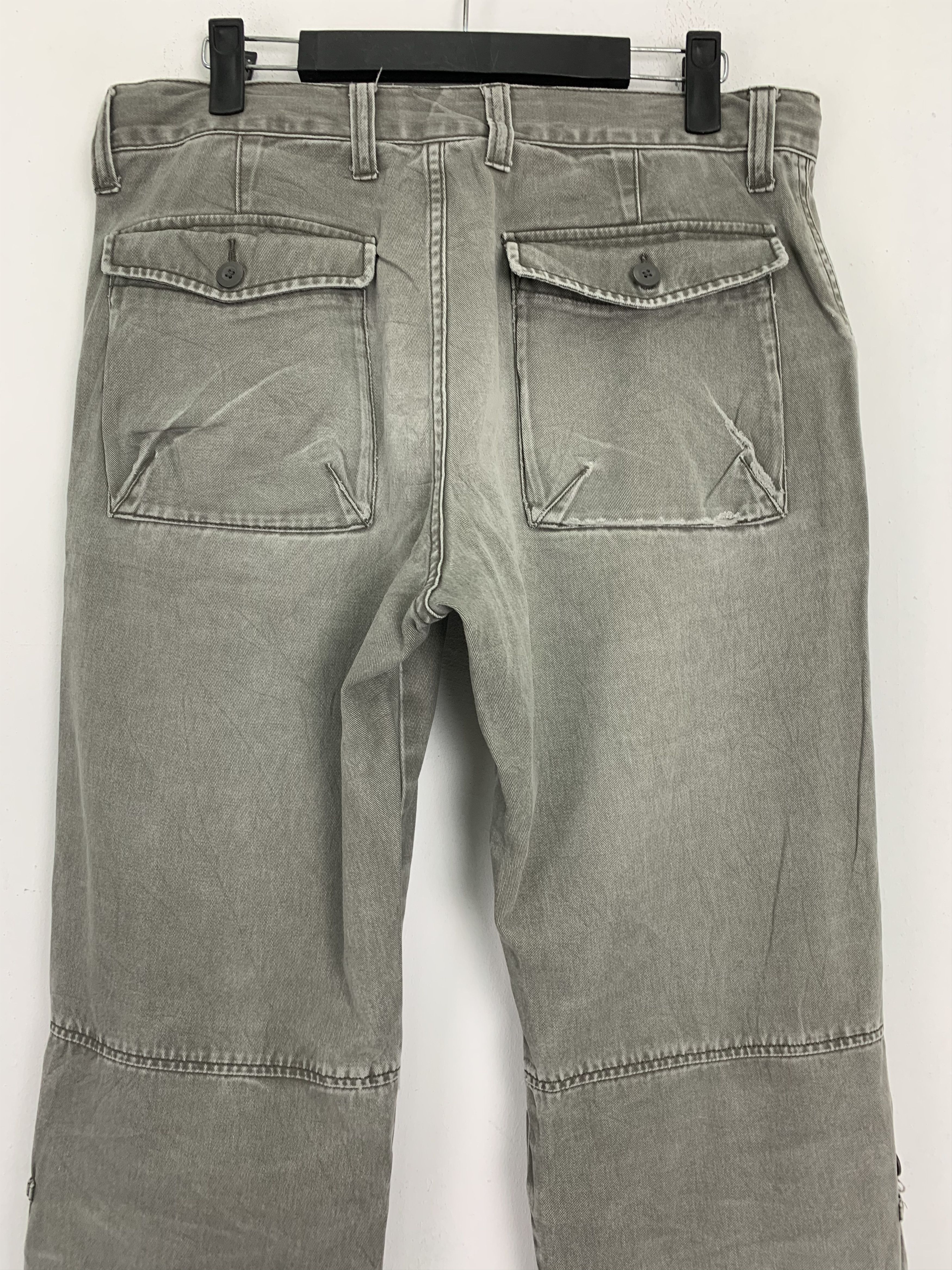 If Six Was Nine Cargo Pants Uniqlo Vintage Japanese Branded Faded Grey Size US 31 - 12 Thumbnail