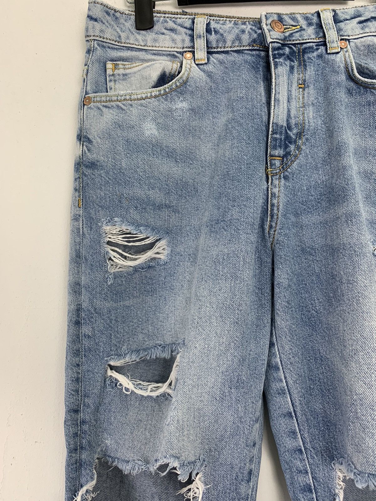 Japanese Brand Denim Distressed Design Japanese Branded Streetwear Vintage Size US 28 / EU 44 - 3 Thumbnail
