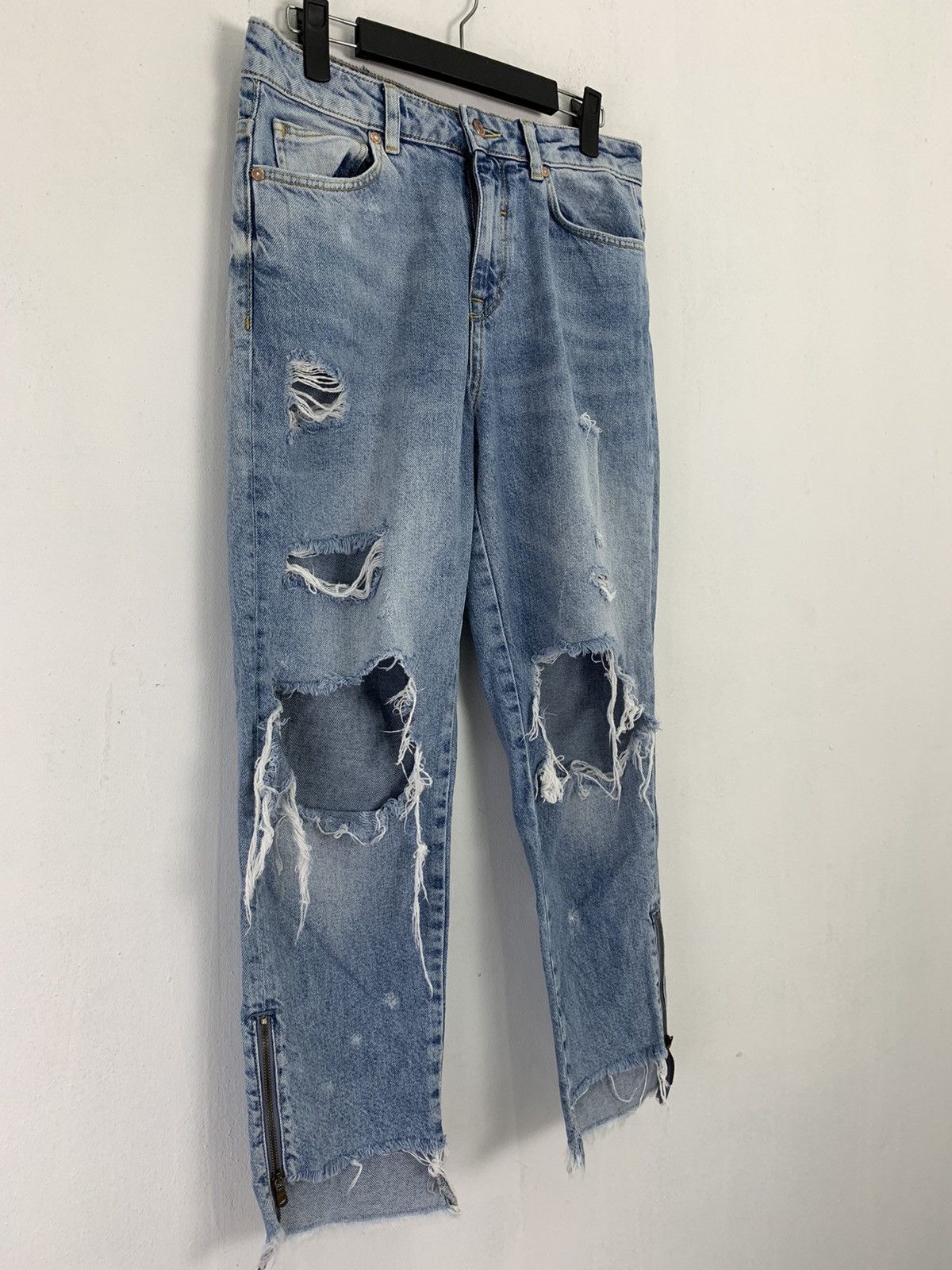 Japanese Brand Denim Distressed Design Japanese Branded Streetwear Vintage Size US 28 / EU 44 - 10 Thumbnail