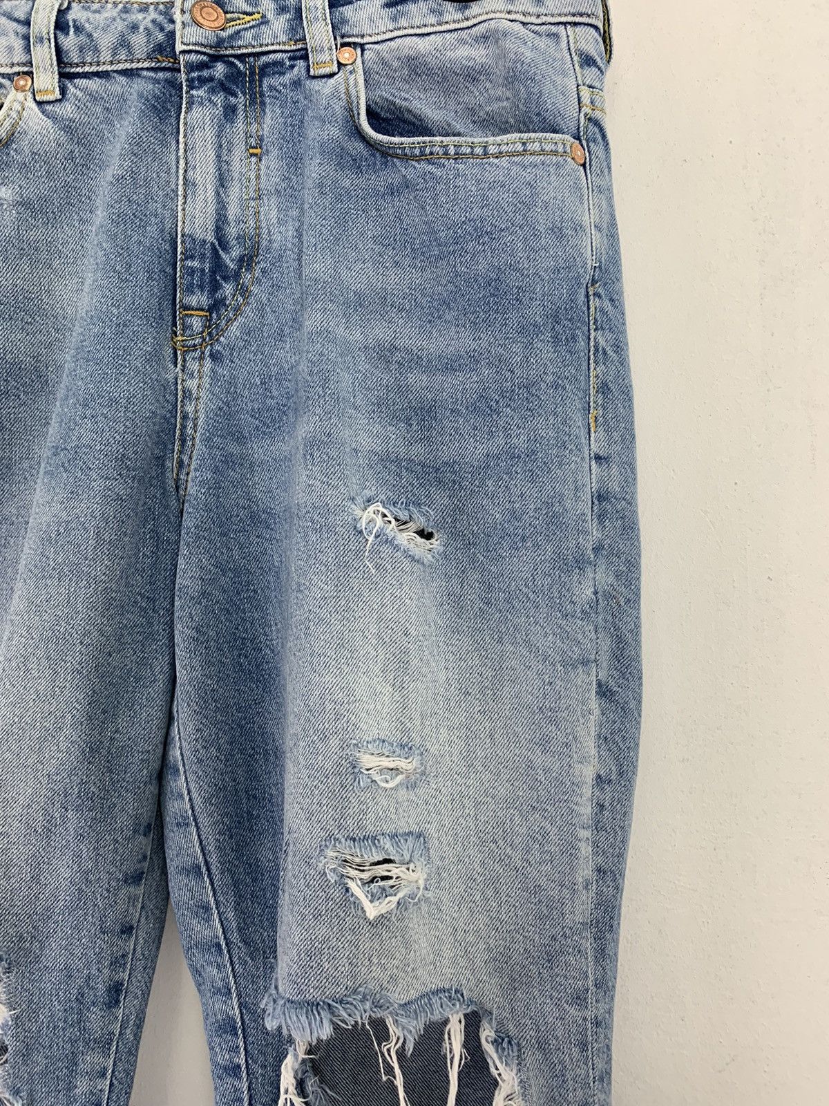 Japanese Brand Denim Distressed Design Japanese Branded Streetwear Vintage Size US 28 / EU 44 - 4 Thumbnail