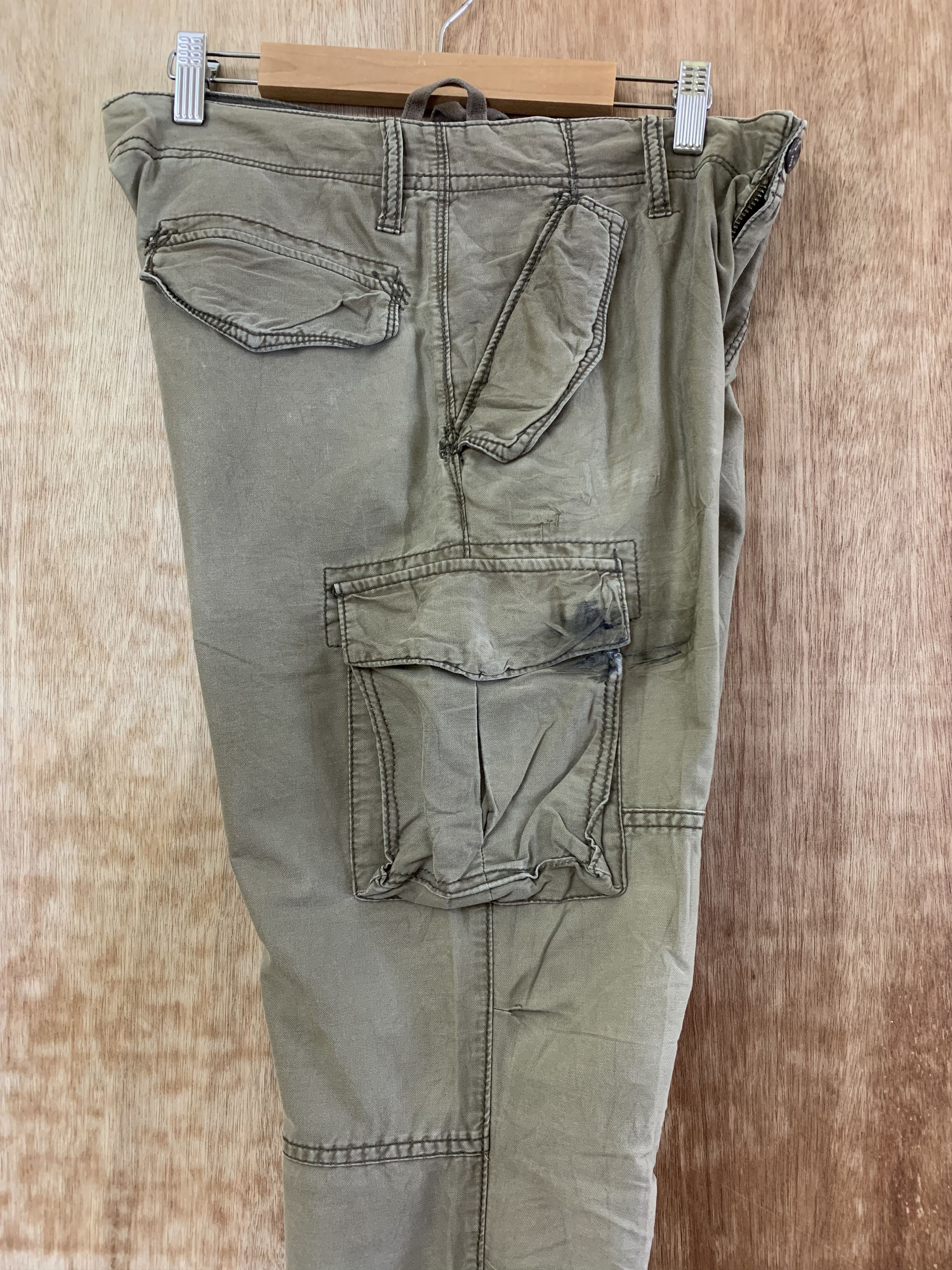 Japanese Brand Cargo Pants Back Number Brown Vintage Travis Scott Style Size US 30 / EU 46 - 13 Thumbnail