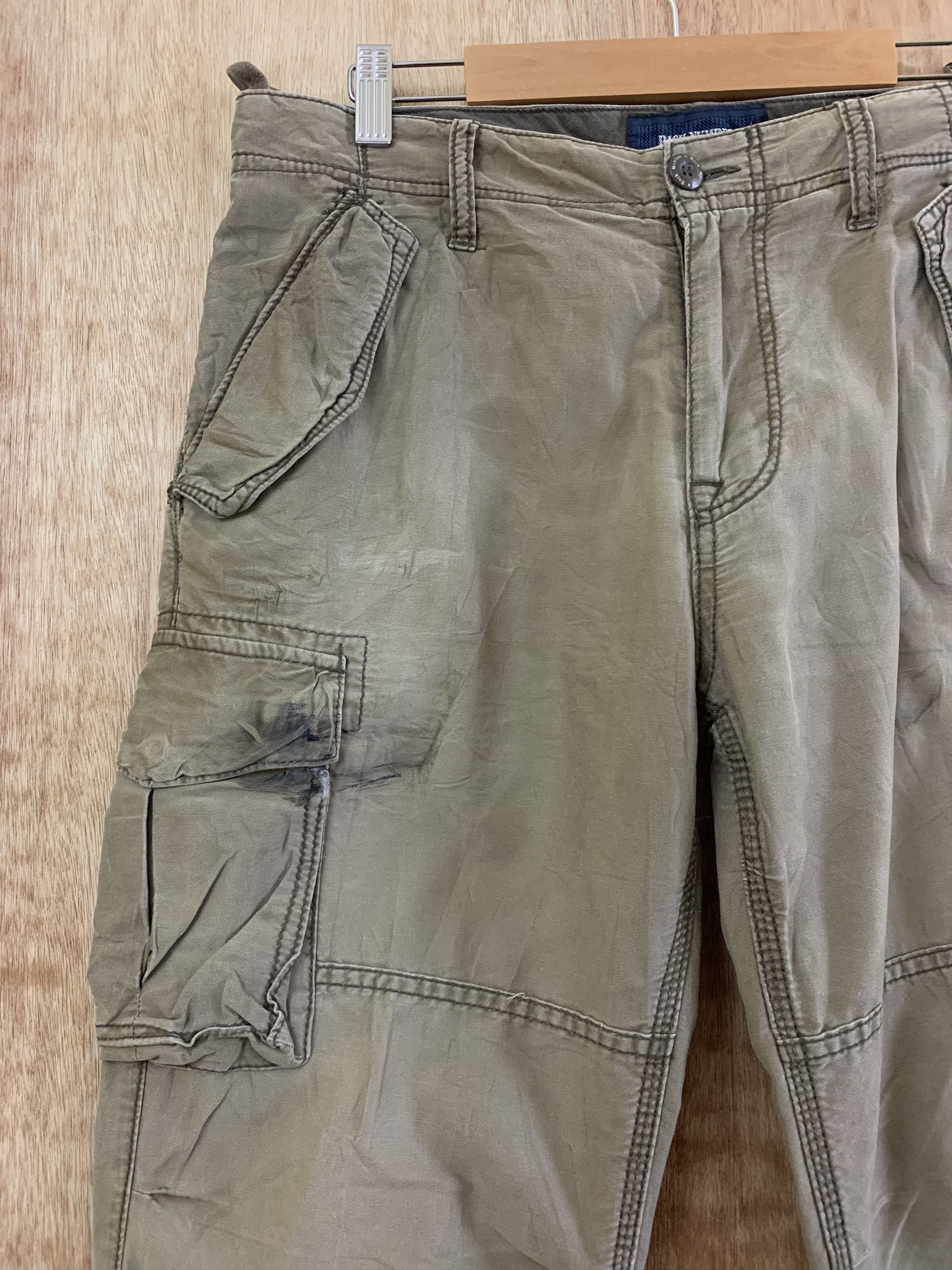 Japanese Brand Cargo Pants Back Number Brown Vintage Travis Scott Style Size US 30 / EU 46 - 5 Thumbnail