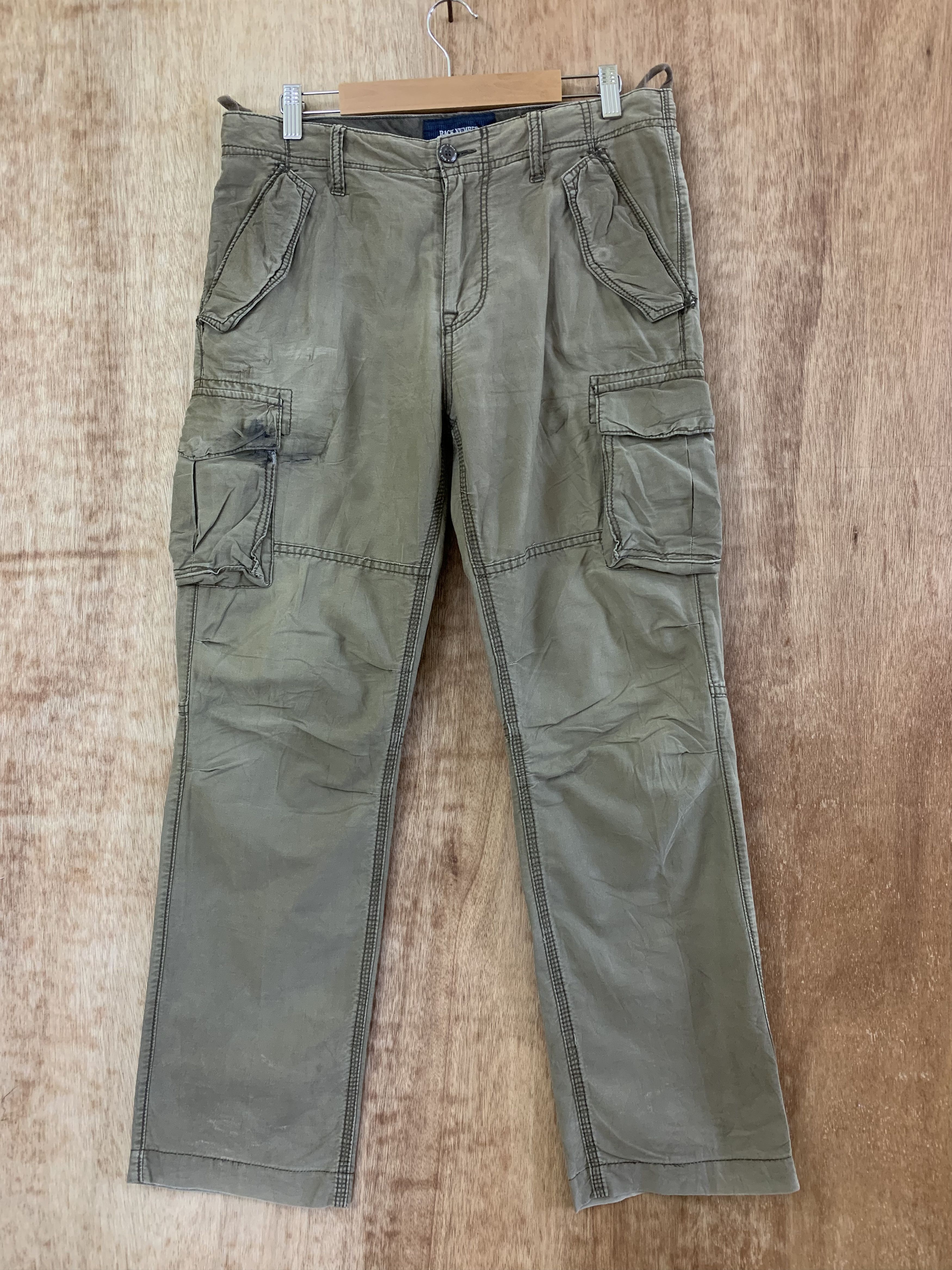 Japanese Brand Cargo Pants Back Number Brown Vintage Travis Scott Style Size US 30 / EU 46 - 1 Thumbnail