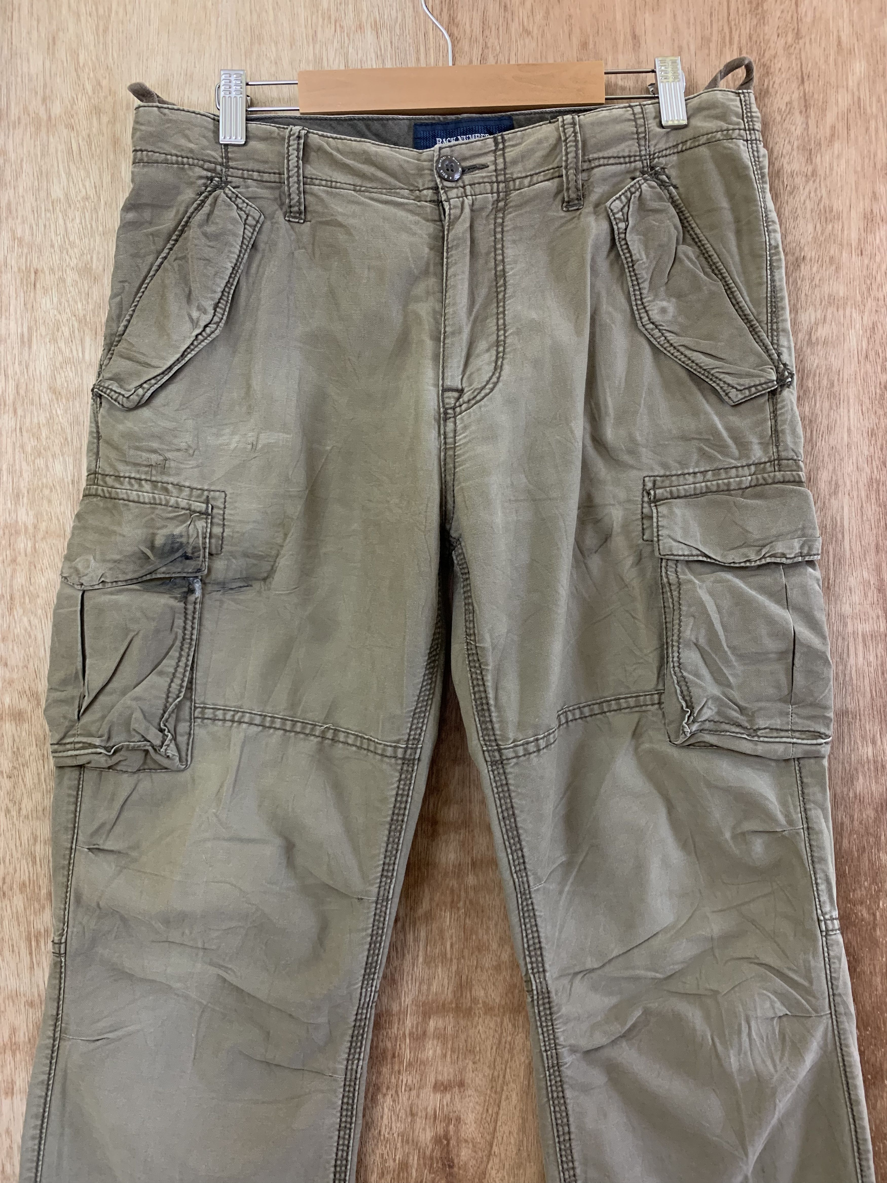 Japanese Brand Cargo Pants Back Number Brown Vintage Travis Scott Style Size US 30 / EU 46 - 3 Thumbnail