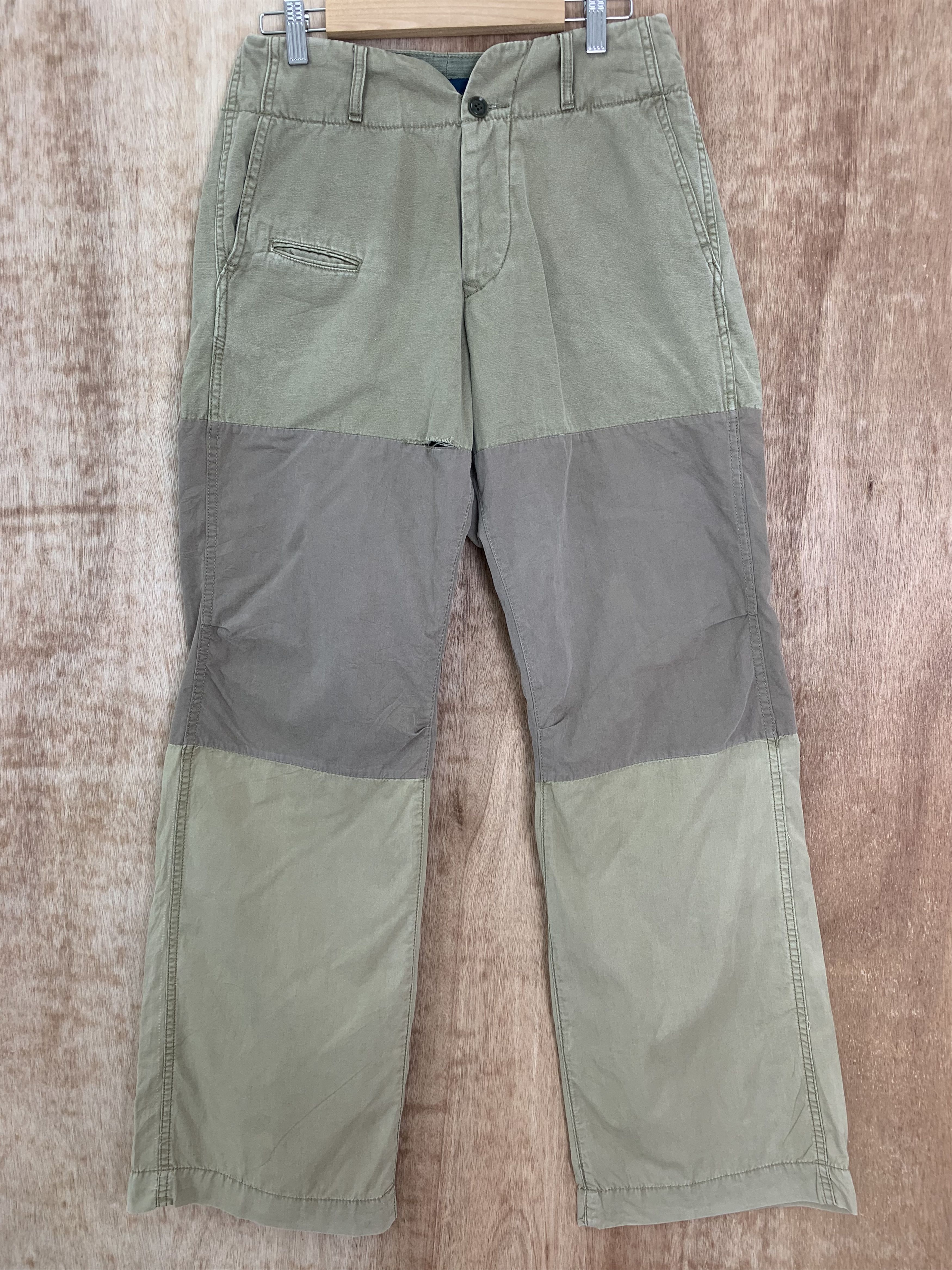 image of Double Knee Pants Vintage Streetwear Soft Pants in Brown, Men's (Size 27)
