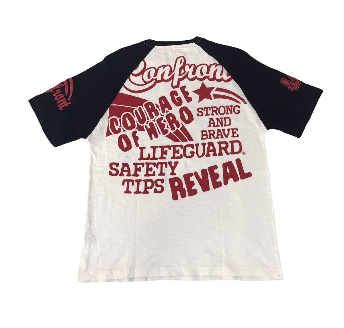 Vintage Lifeguard Confront Safety 24 Tips T-shirt Tee Raglan Size US M / EU 48-50 / 2 - 2 Thumbnail