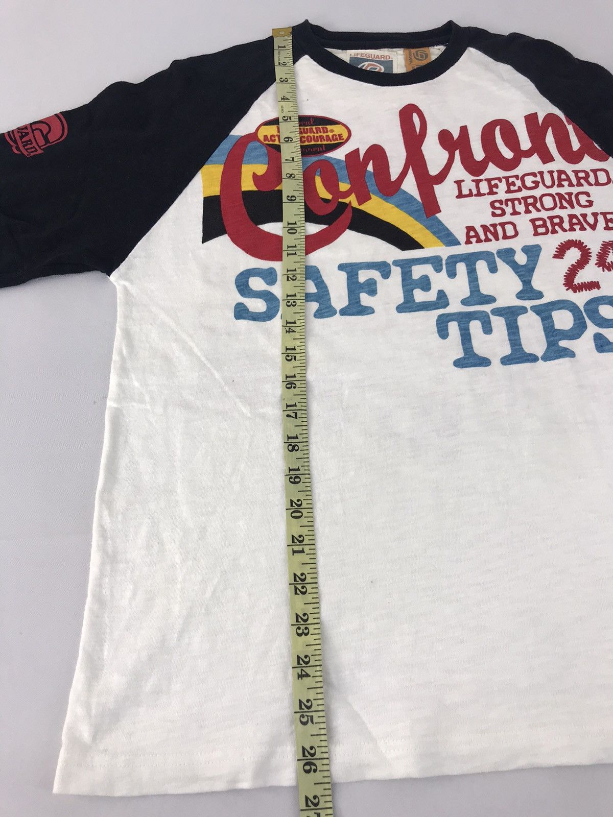 Vintage Lifeguard Confront Safety 24 Tips T-shirt Tee Raglan Size US M / EU 48-50 / 2 - 10 Thumbnail