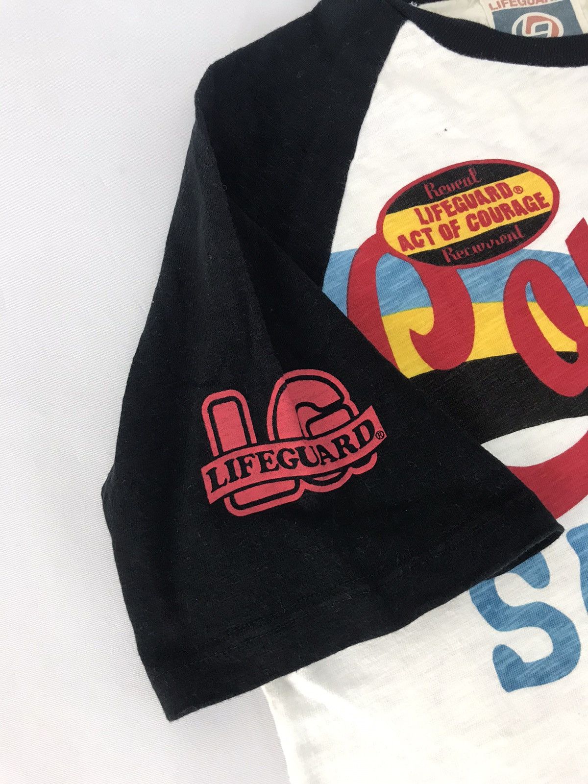 Vintage Lifeguard Confront Safety 24 Tips T-shirt Tee Raglan Size US M / EU 48-50 / 2 - 5 Thumbnail