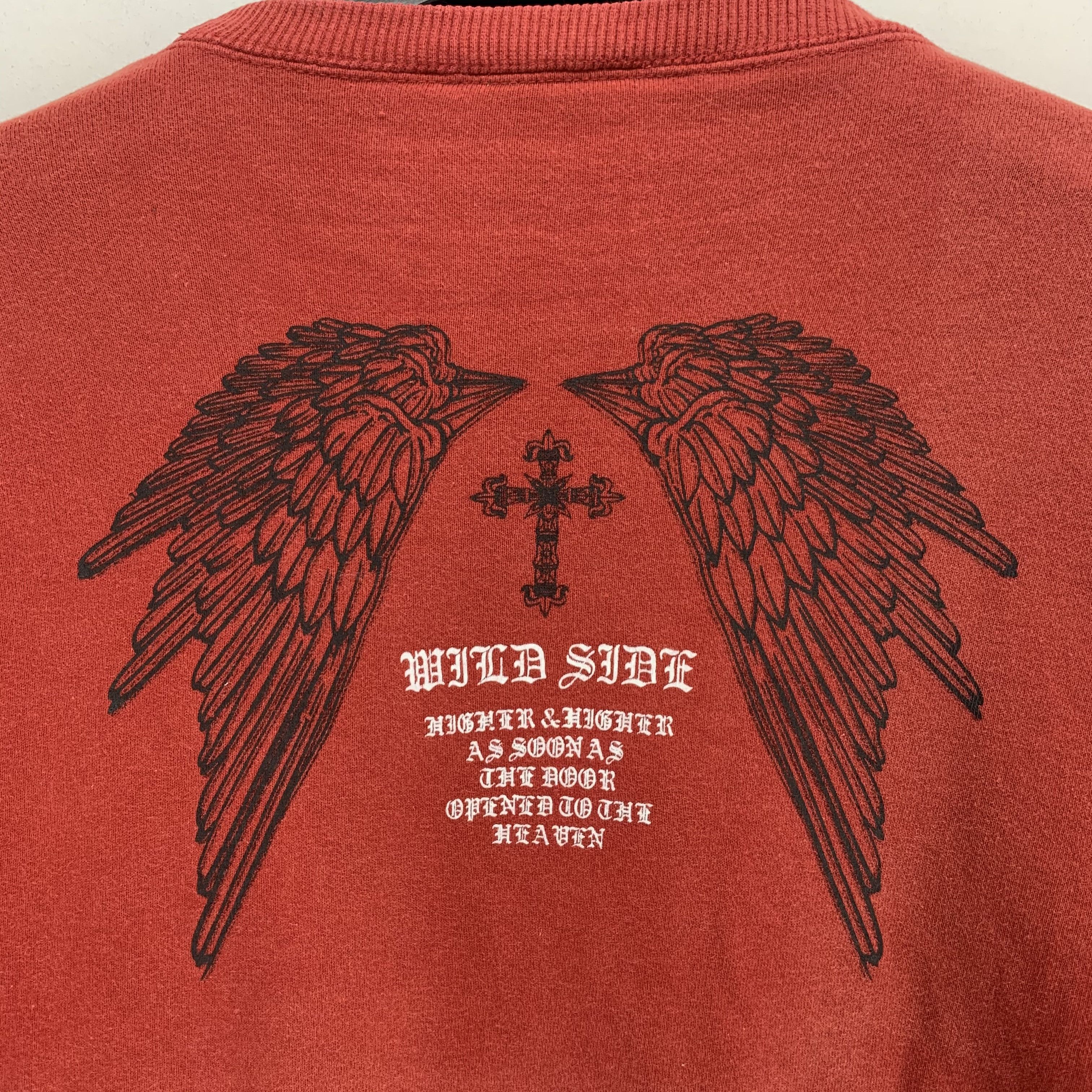 Japanese Brand Dogcigar Wild Side Wing Big Logo Red Sweatshirt #2888-90 Size US L / EU 52-54 / 3 - 2 Thumbnail