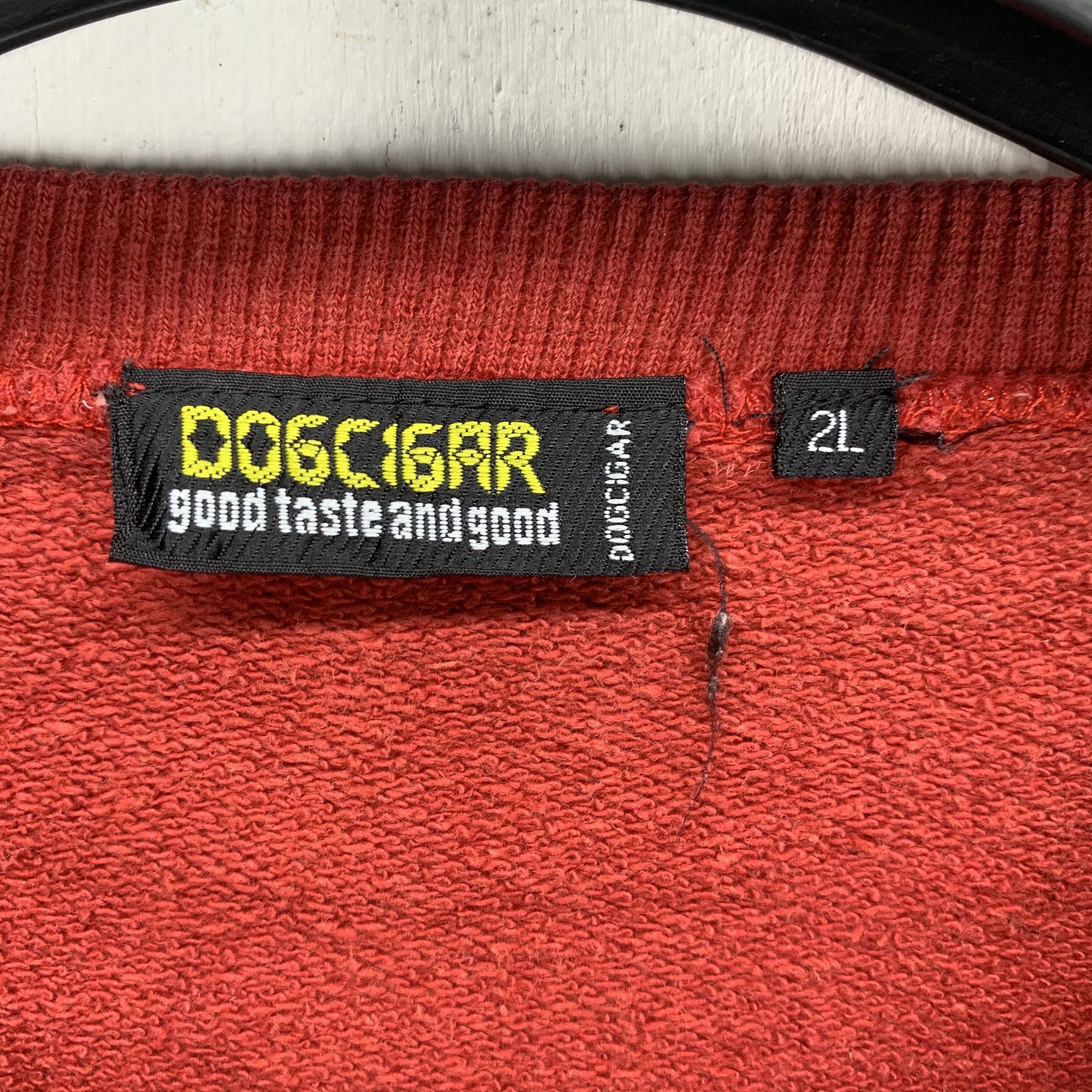 Japanese Brand Dogcigar Wild Side Wing Big Logo Red Sweatshirt #2888-90 Size US L / EU 52-54 / 3 - 9 Thumbnail