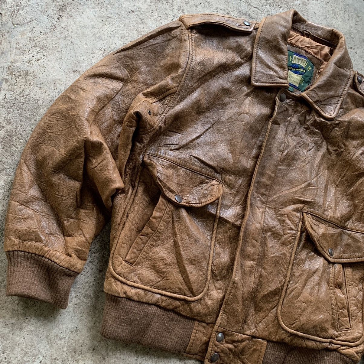 Leather Sheep Leather Jacket vintage Size US L / EU 52-54 / 3 - 14 Thumbnail
