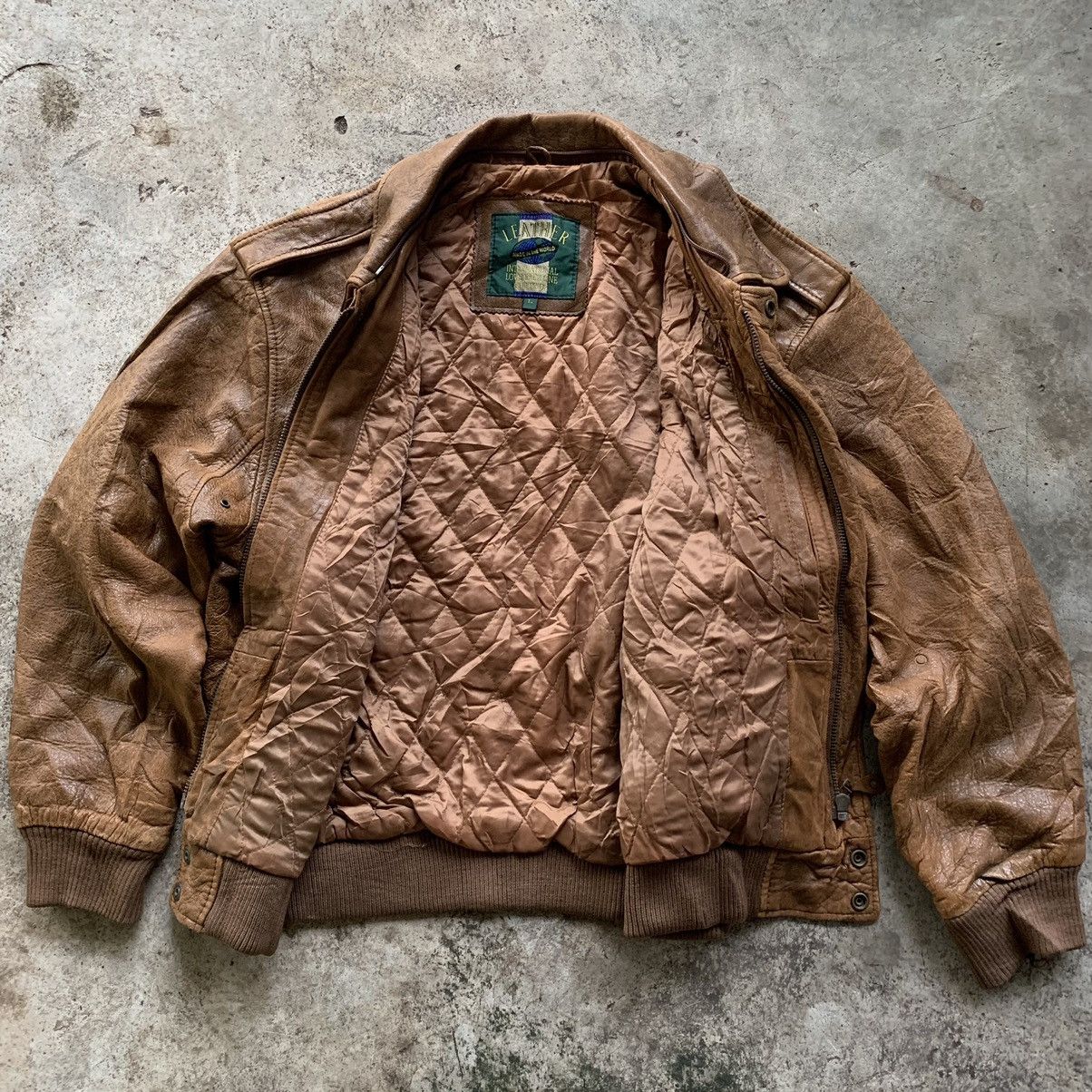 Leather Sheep Leather Jacket vintage Size US L / EU 52-54 / 3 - 3 Thumbnail