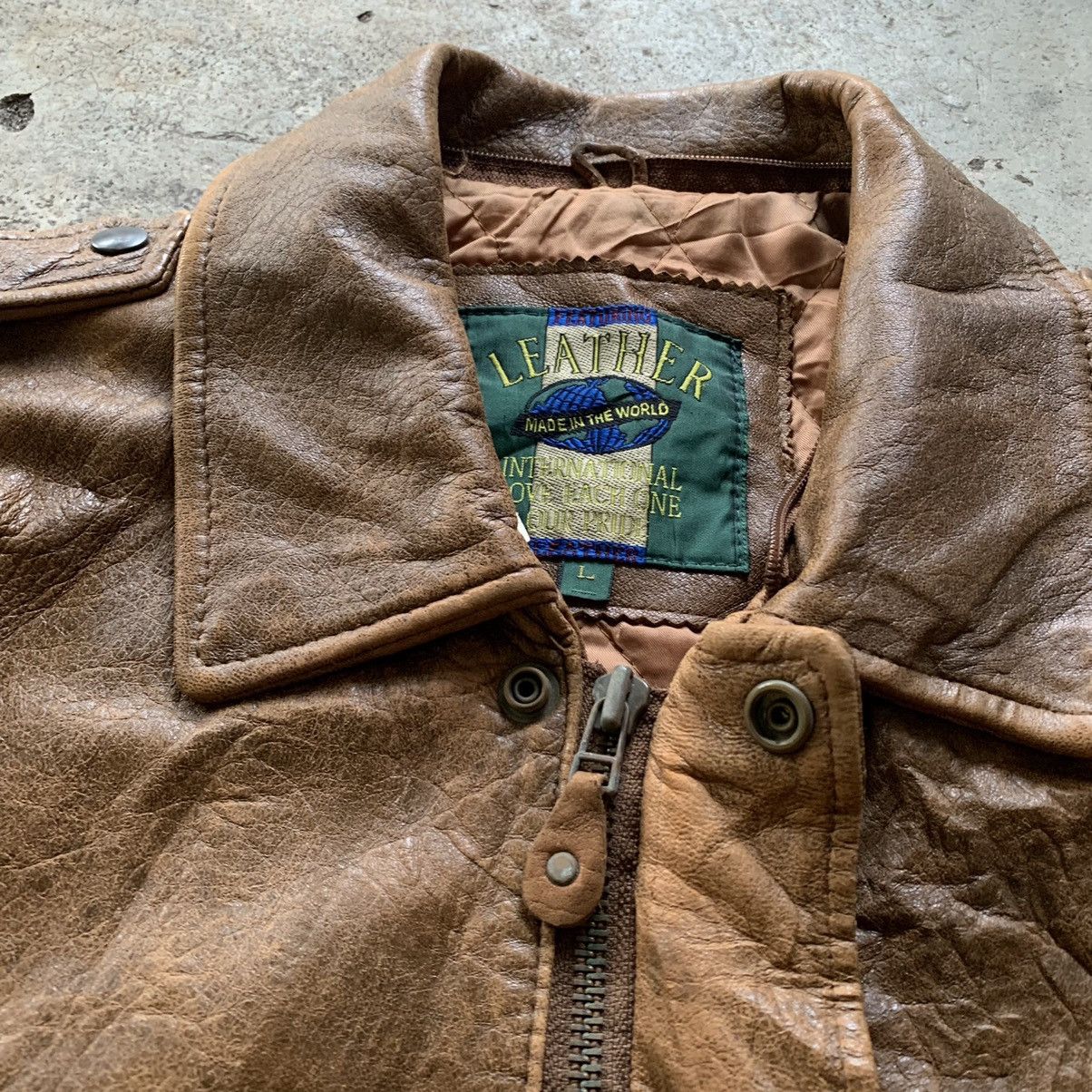Leather Sheep Leather Jacket vintage Size US L / EU 52-54 / 3 - 17 Thumbnail