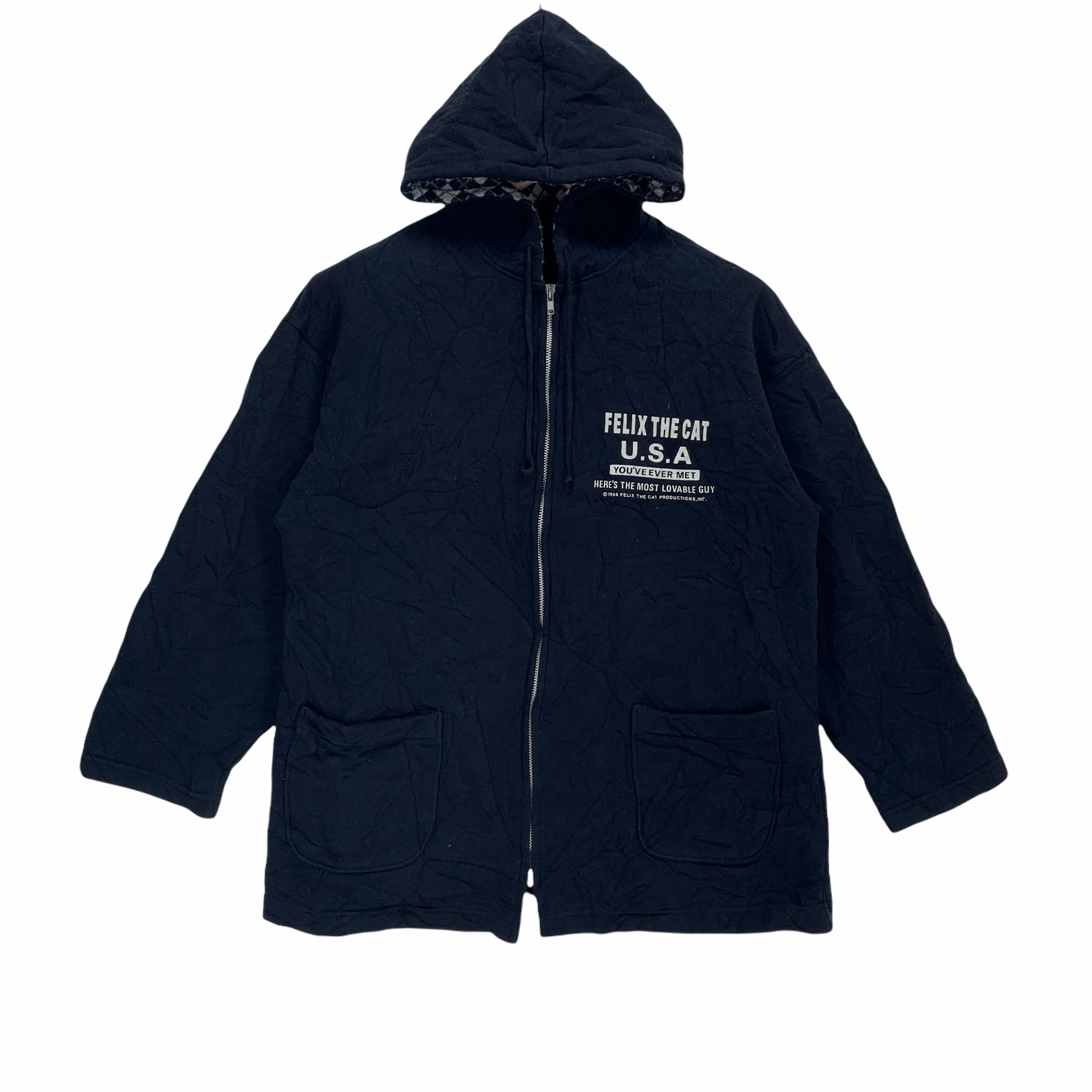 Felix The Cat Big Face Logo Zipper Hoodie Jacket #3153-97