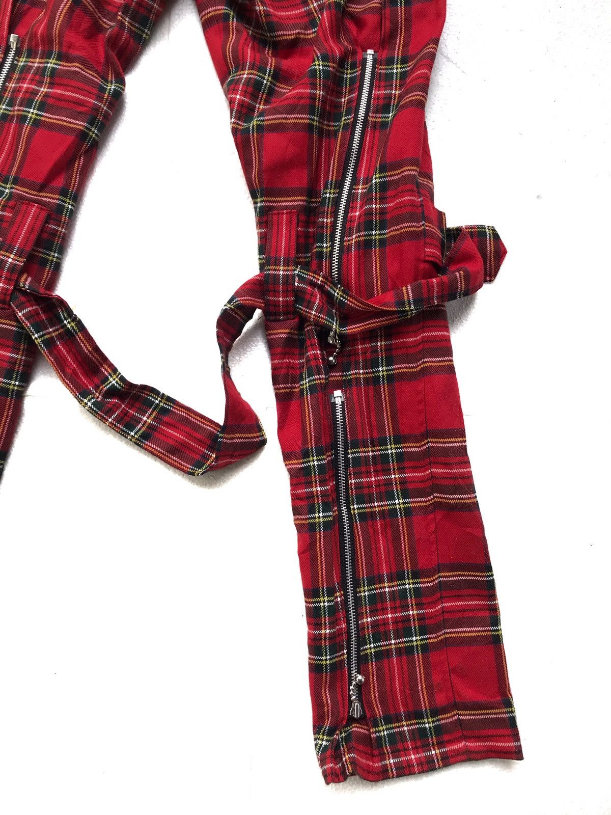 Japanese Brand × Seditionaries Made In Japan Checkered Zipper Punk Bondage Pants Size US 26 / EU 42 - 7 Thumbnail
