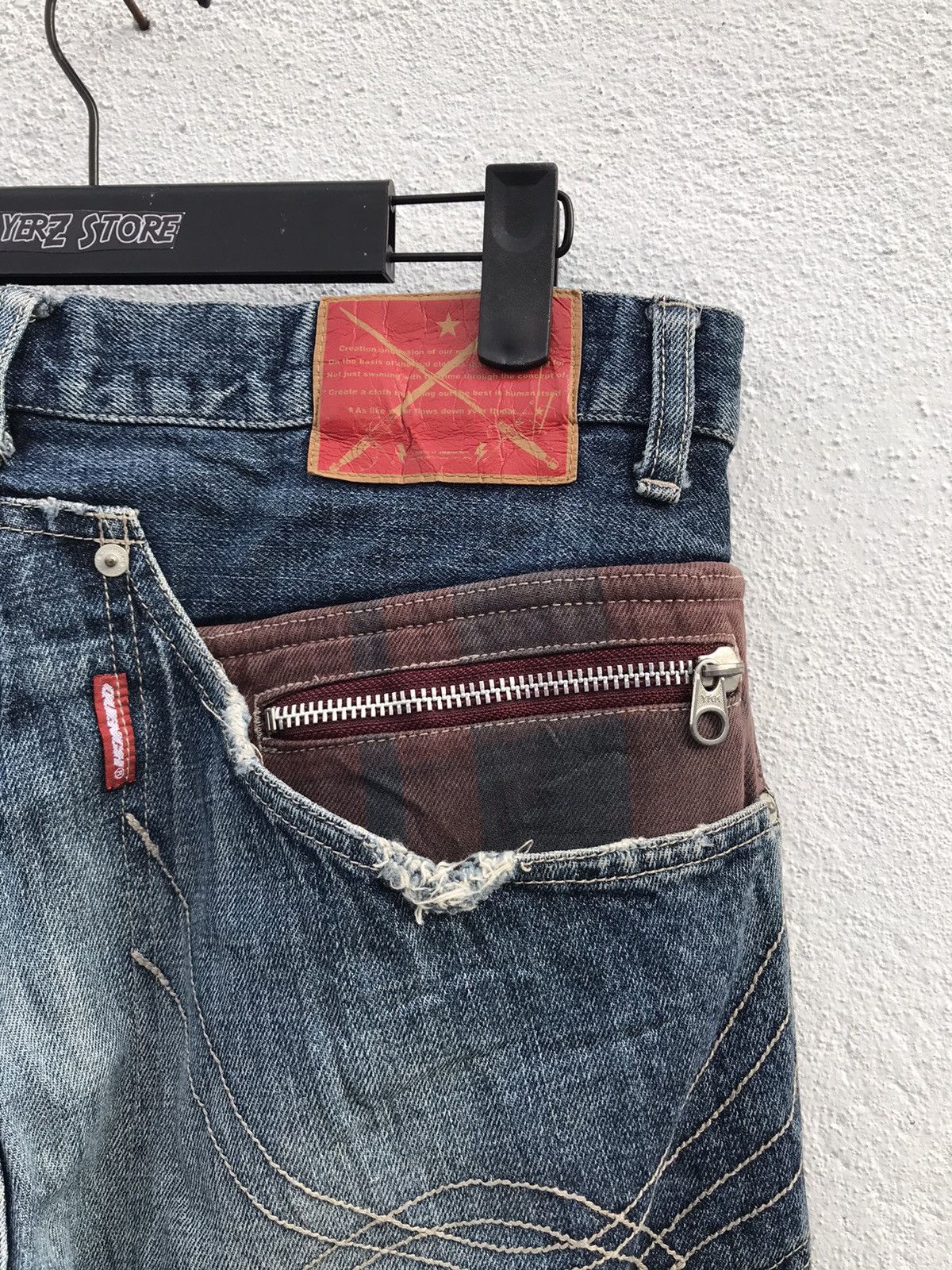 Japanese Brand Made In japan Quench Distressed Jeans Size US 34 / EU 50 - 10 Thumbnail