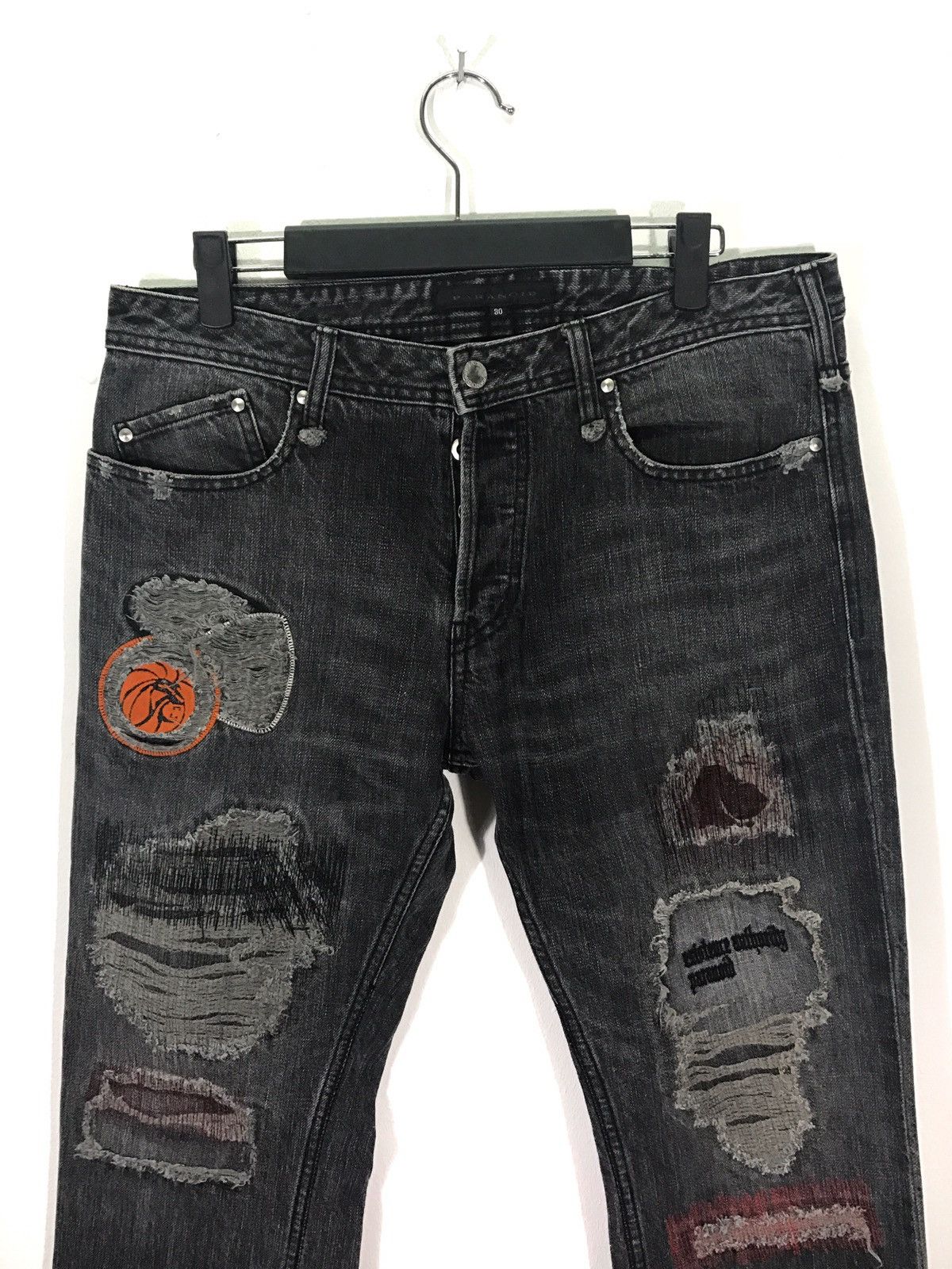 Japanese Brand Made in Japan Paranoid Distressed Denim Jeans Size US 34 / EU 50 - 2 Thumbnail
