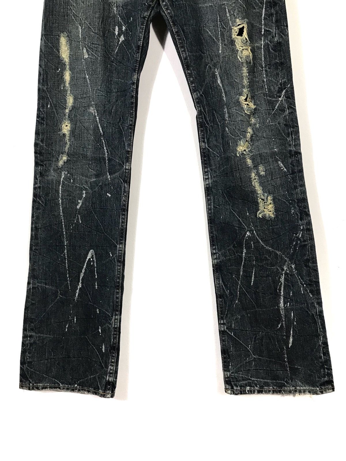 Japanese Brand Japanese Brand Distressed Rips Denim Jeans Size US 32 / EU 48 - 5 Thumbnail