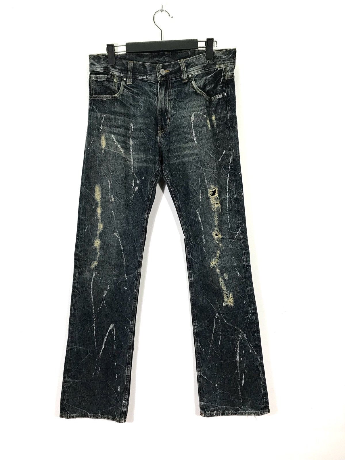 Japanese Brand Japanese Brand Distressed Rips Denim Jeans Size US 32 / EU 48 - 1 Thumbnail