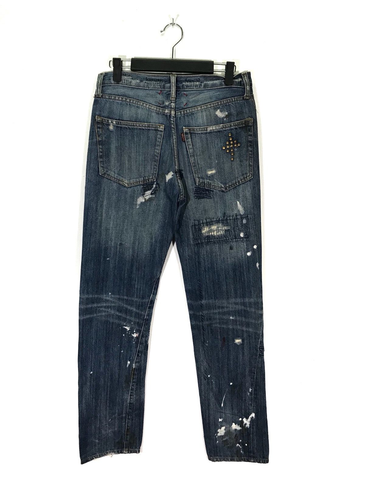 If Six Was Nine × Japanese Brand Japanese Brand Solberry Distressed Zig Zag Denim Jeans Size US 30 / EU 46 - 2 Thumbnail