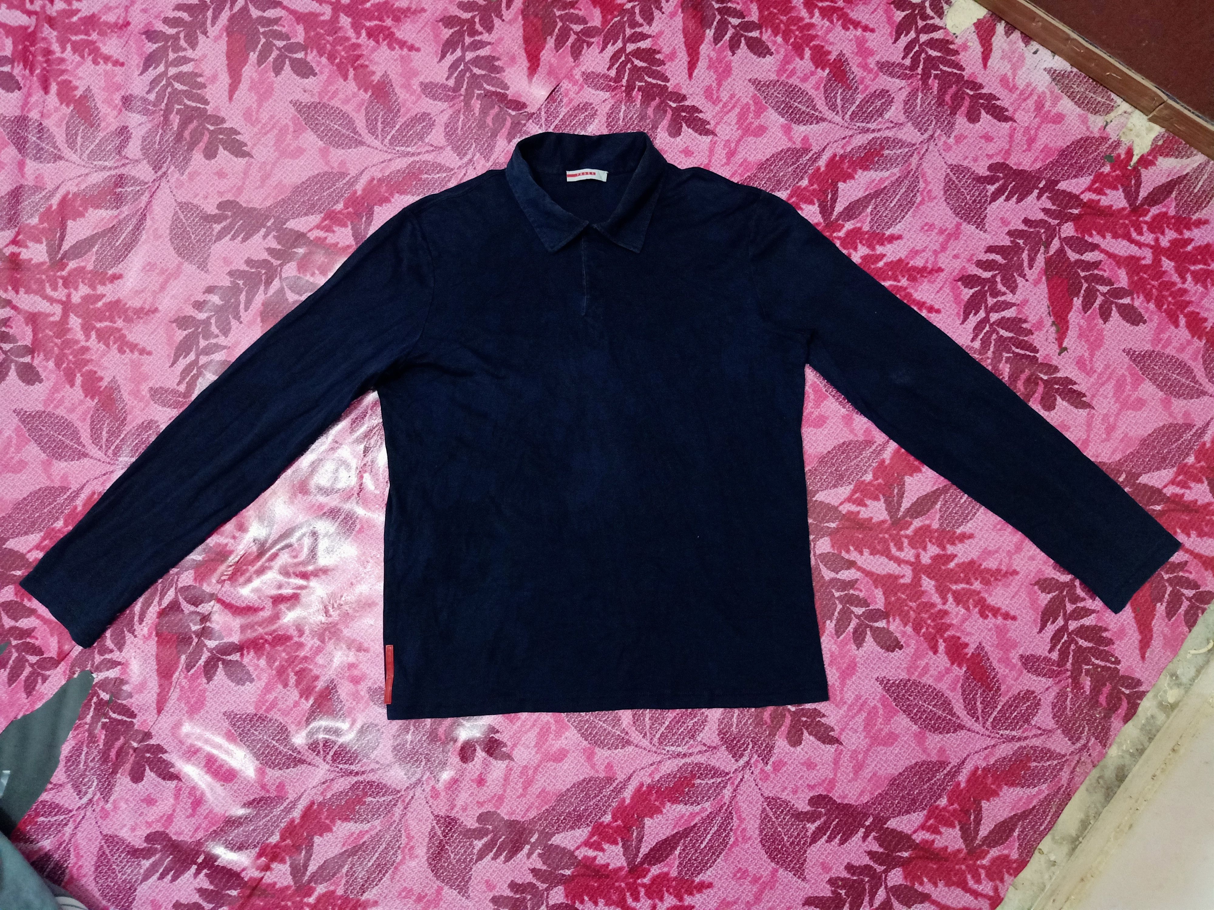 Prada Prada Long Sleeve Polo T Shirt Size US XL / EU 56 / 4 - 1 Thumbnail
