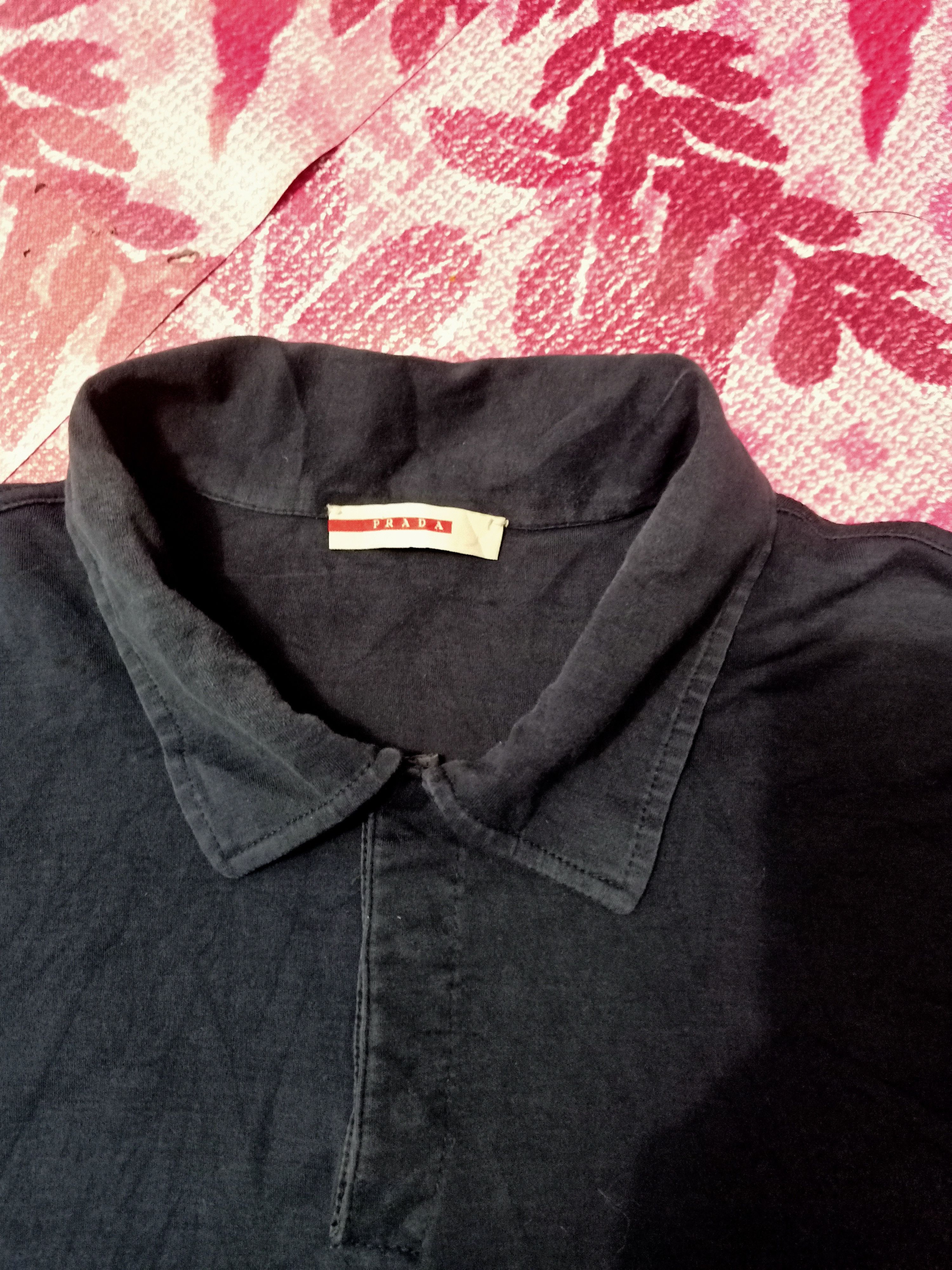 Prada Prada Long Sleeve Polo T Shirt Size US XL / EU 56 / 4 - 2 Thumbnail